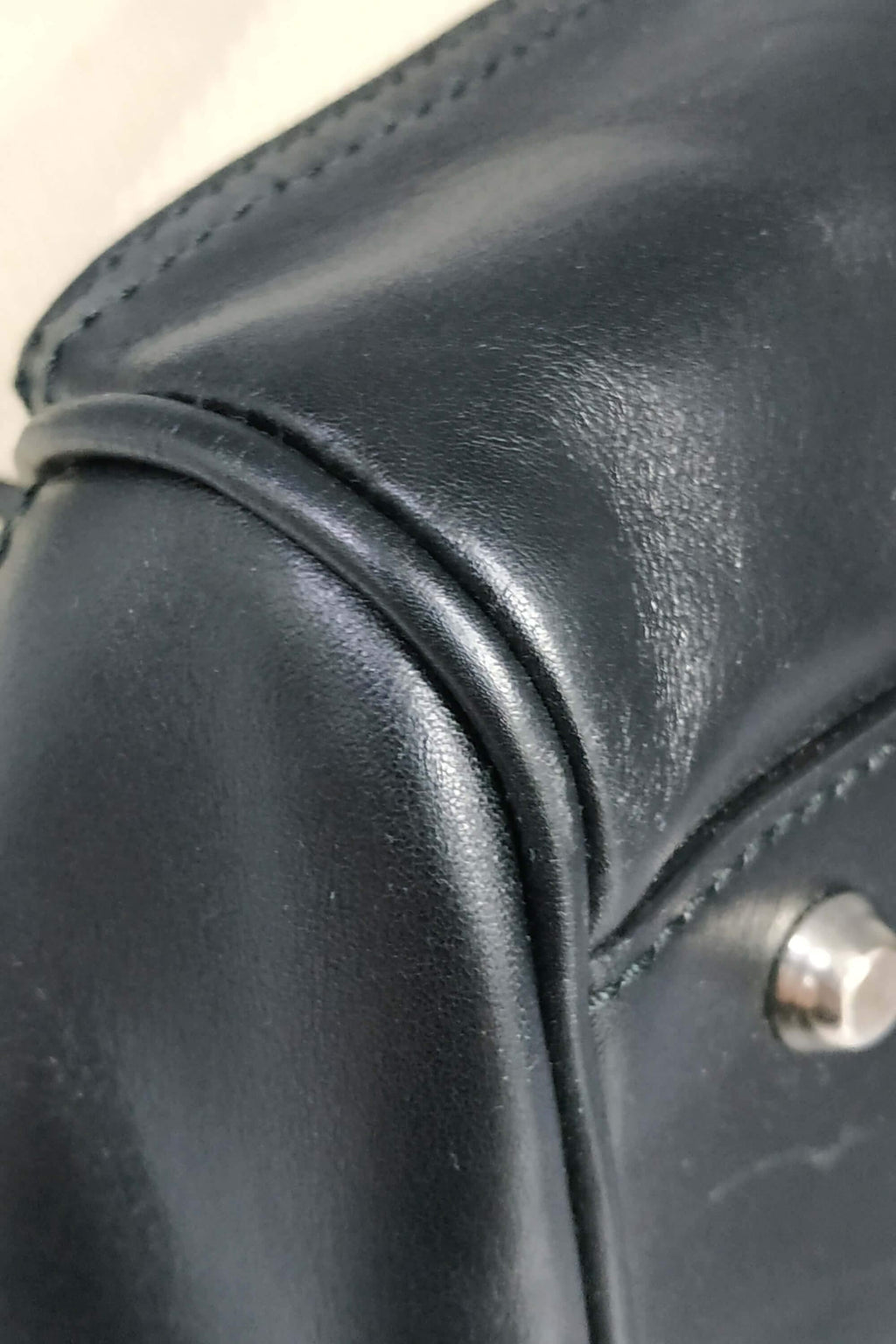 Buckle Tote Tricolor Beige Grey Black