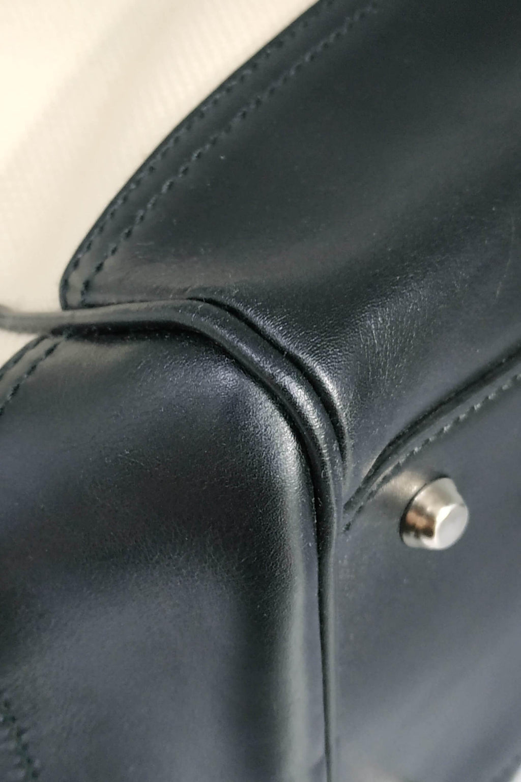 Buckle Tote Tricolor Beige Grey Black