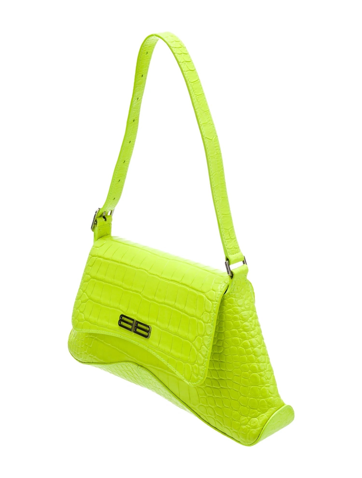 BALENCIAGA CROC EMBOSSED CALFSKIN MEDIUM XX FLAP BAG