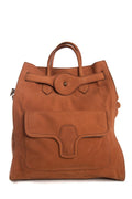 Balenciaga Orange Suede Lune Handle Bag