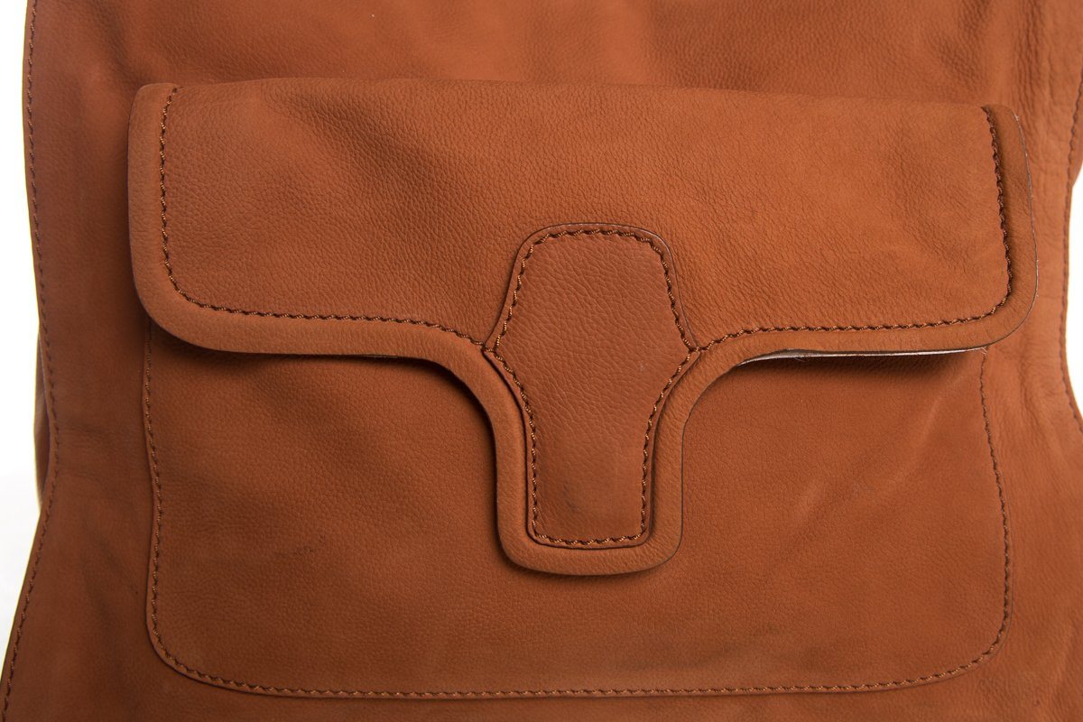Balenciaga Orange Suede Lune Handle Bag