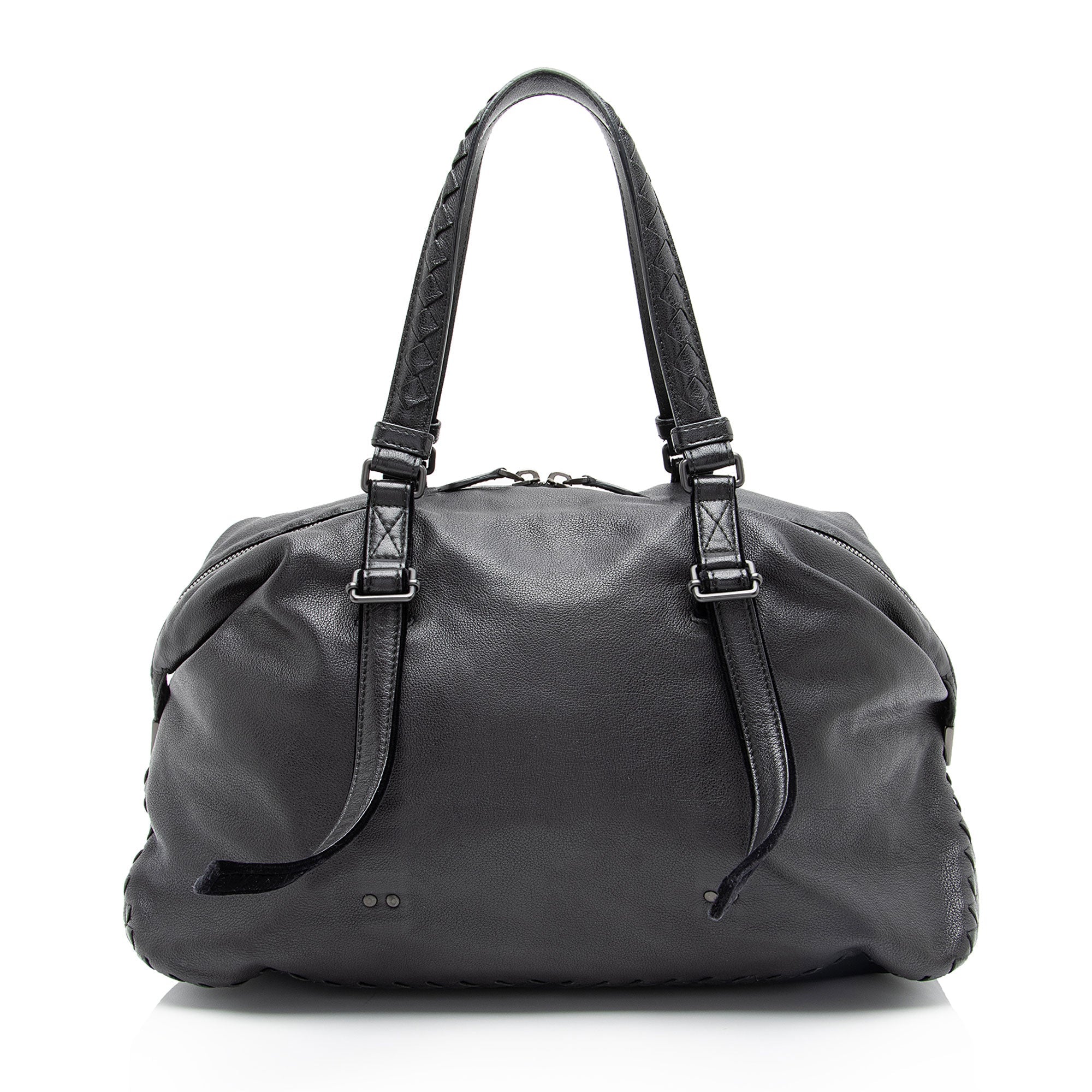 Bottega Veneta Buffalo Leather Satchel (SHF-W1iSWN)