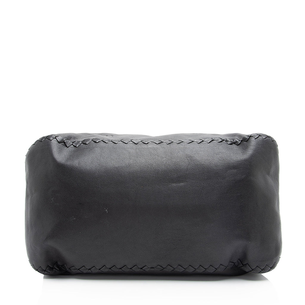 Bottega Veneta Buffalo Leather Satchel (SHF-W1iSWN)