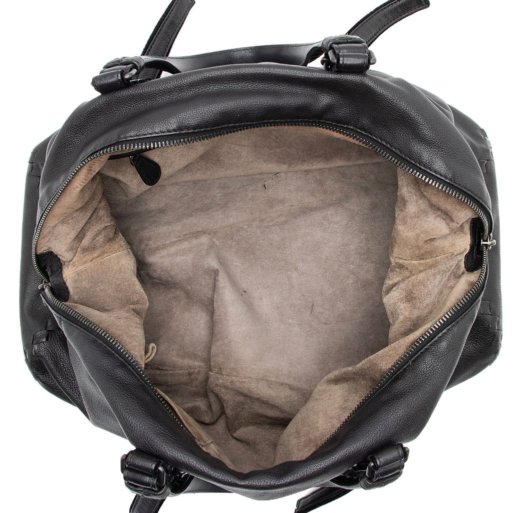 Bottega Veneta Buffalo Leather Satchel (SHF-W1iSWN)