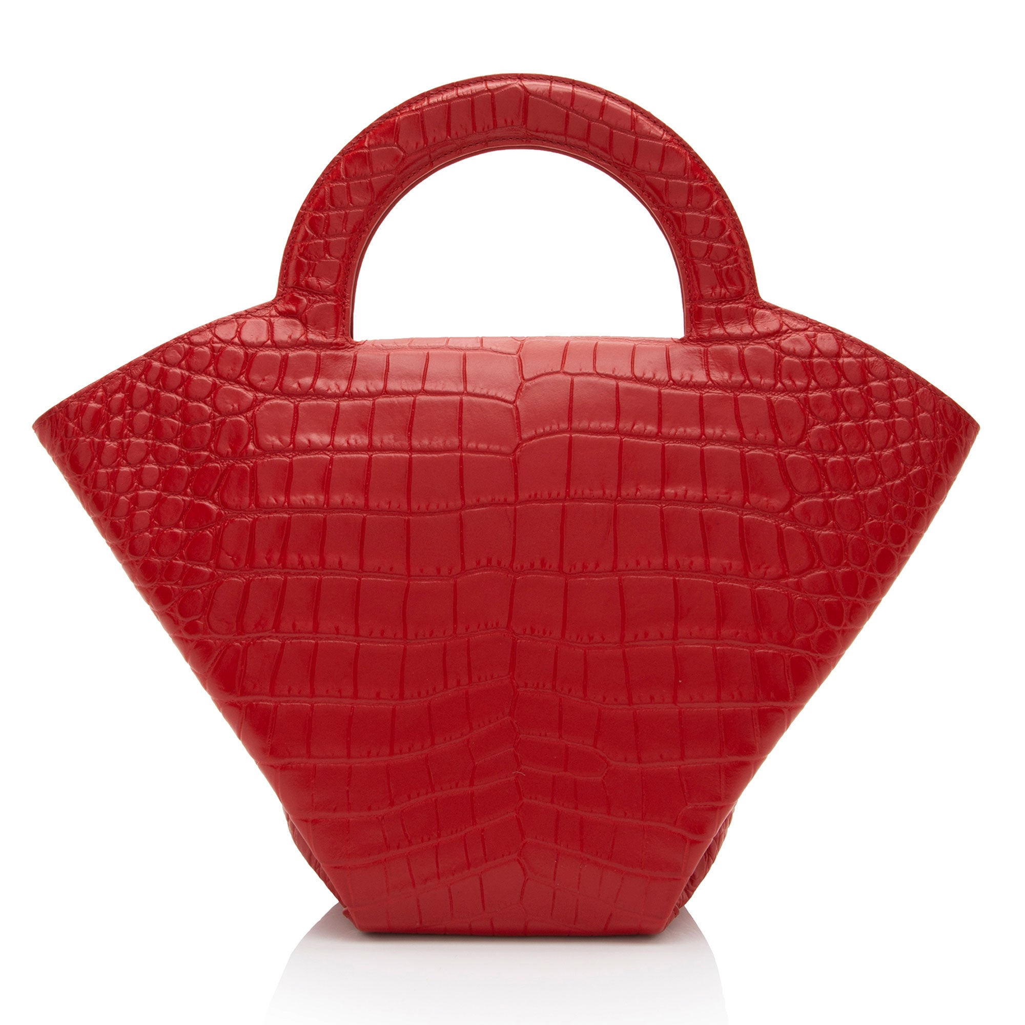 Bottega Veneta Croc Embossed Doll Tote (SHF-CxLKHC)
