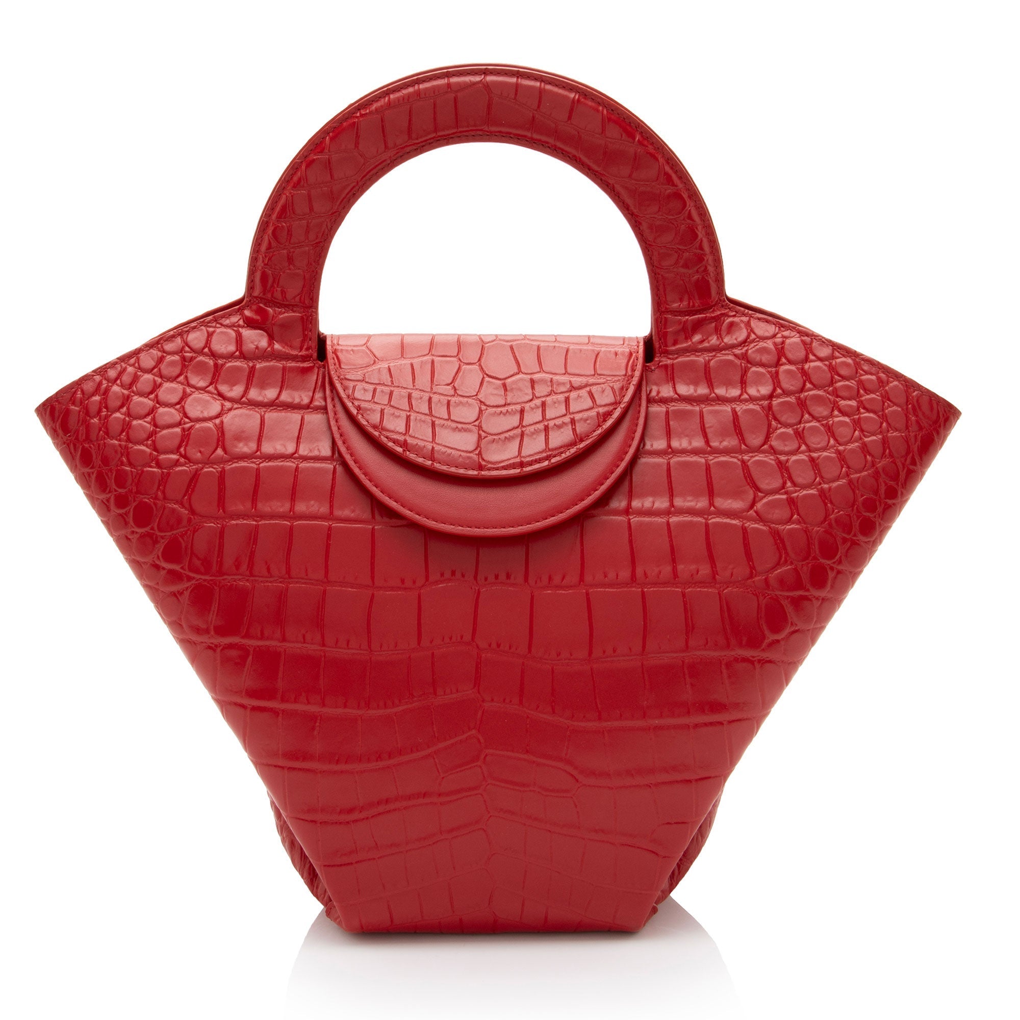 Bottega Veneta Croc Embossed Doll Tote (SHF-CxLKHC)