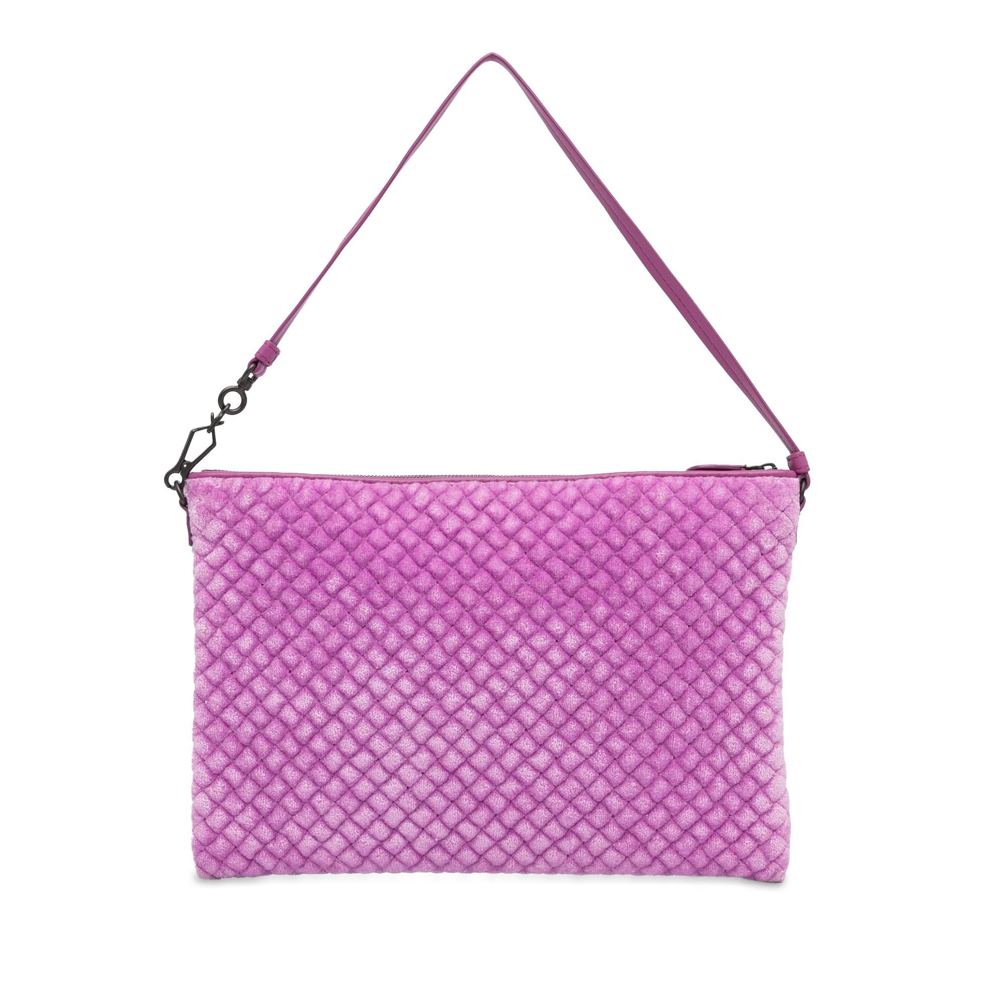 Bottega Veneta Intrecciato Butterfly Pochette Velvet Shoulder Bag (SHG-zQpmgw)