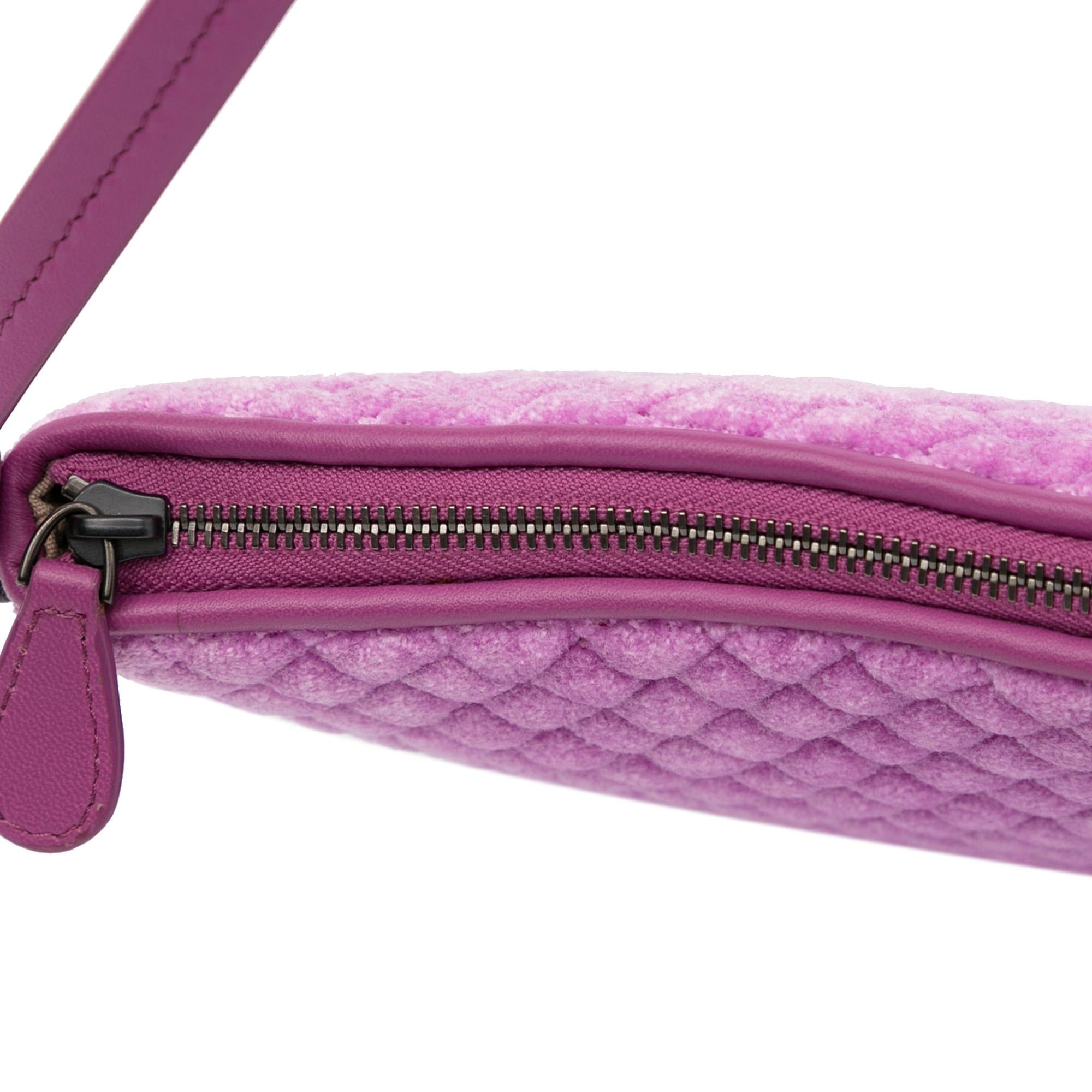 Bottega Veneta Intrecciato Butterfly Pochette Velvet Shoulder Bag (SHG-zQpmgw)