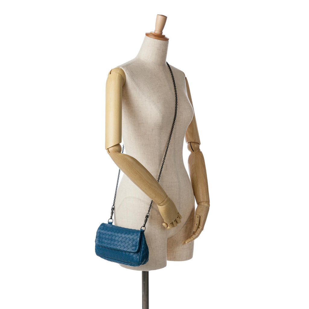 Bottega Veneta Intrecciato Chain Flap Crossbody (SHG-BqDFcj)