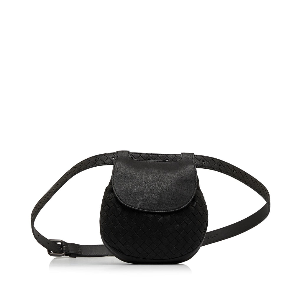 Bottega Veneta Intrecciato Flap Belt Bag (SHG-kTLVHx)