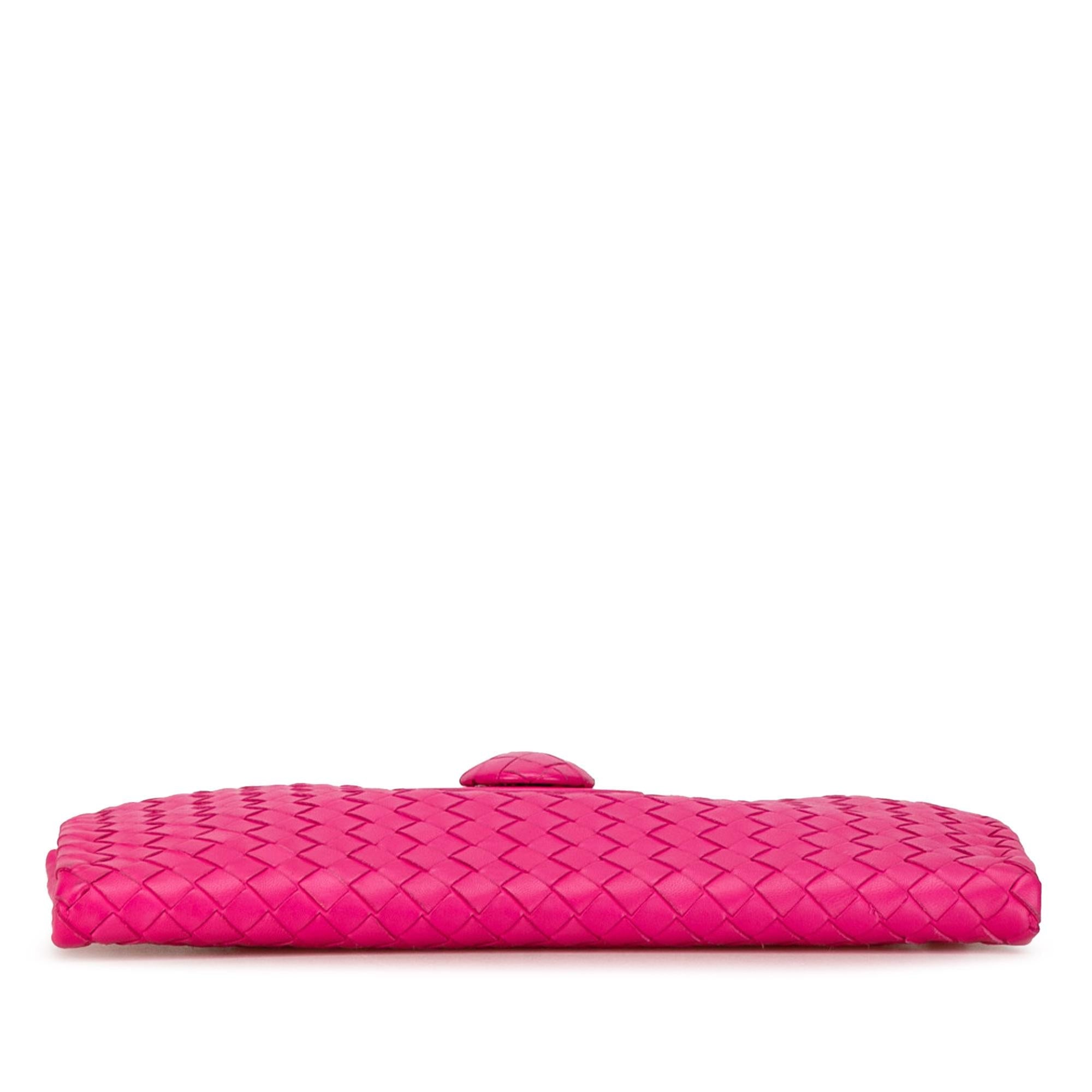 Bottega Veneta Intrecciato Flap Clutch (SHG-2qUOwB)
