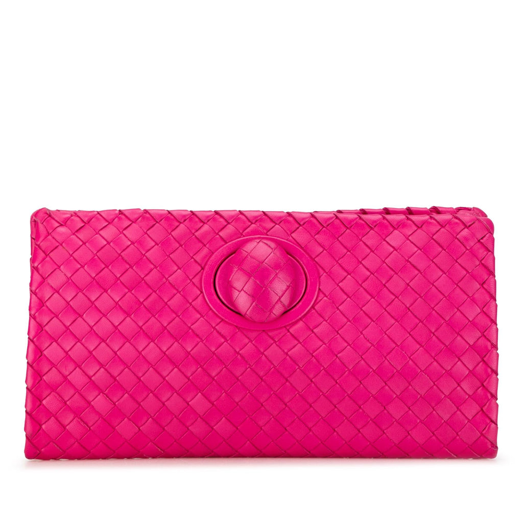 Bottega Veneta Intrecciato Flap Clutch (SHG-2qUOwB)