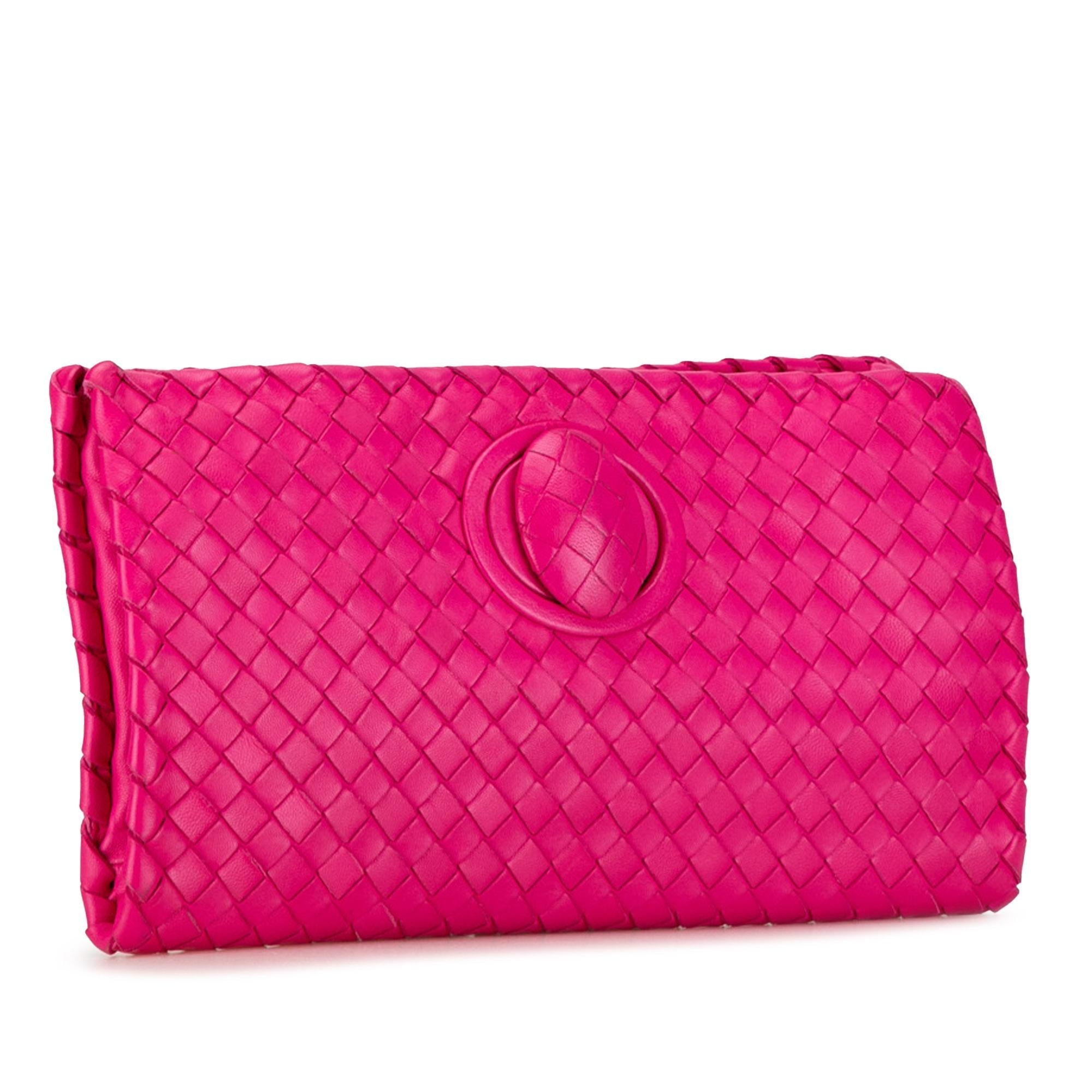 Bottega Veneta Intrecciato Flap Clutch (SHG-2qUOwB)
