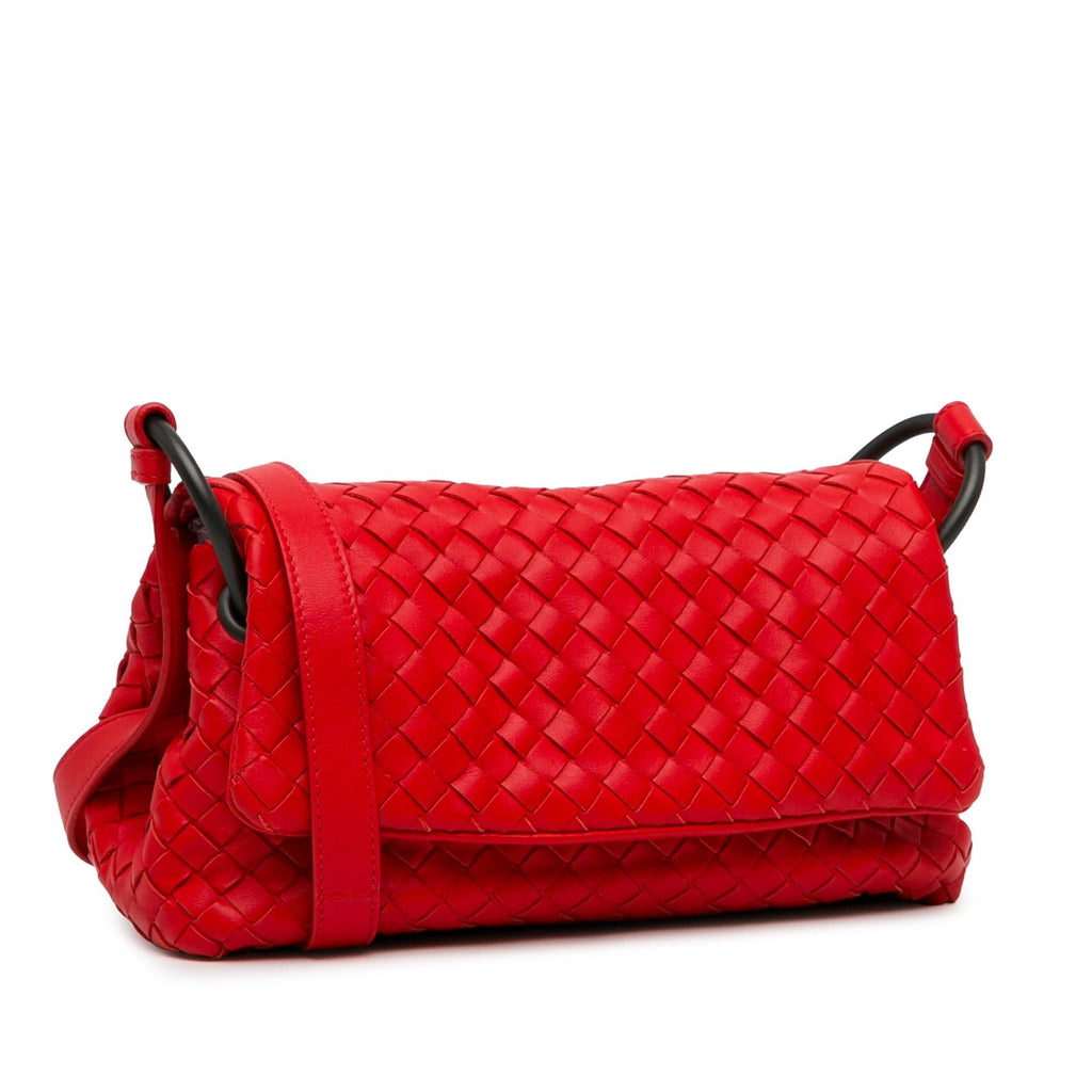 Bottega Veneta Intrecciato Flap Crossbody (SHG-XBGpUp)