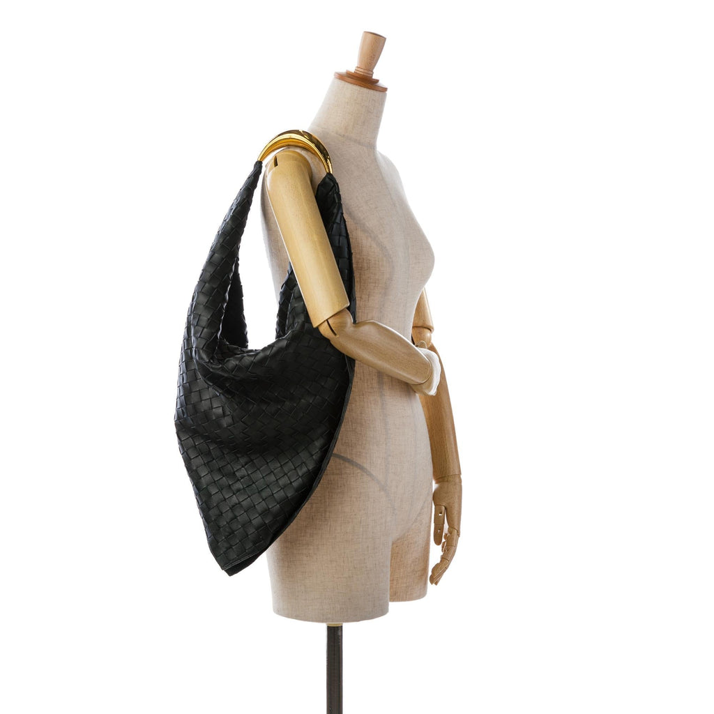 Bottega Veneta Intrecciato Foulard Shoulder Bag (SHG-7IVIW7)