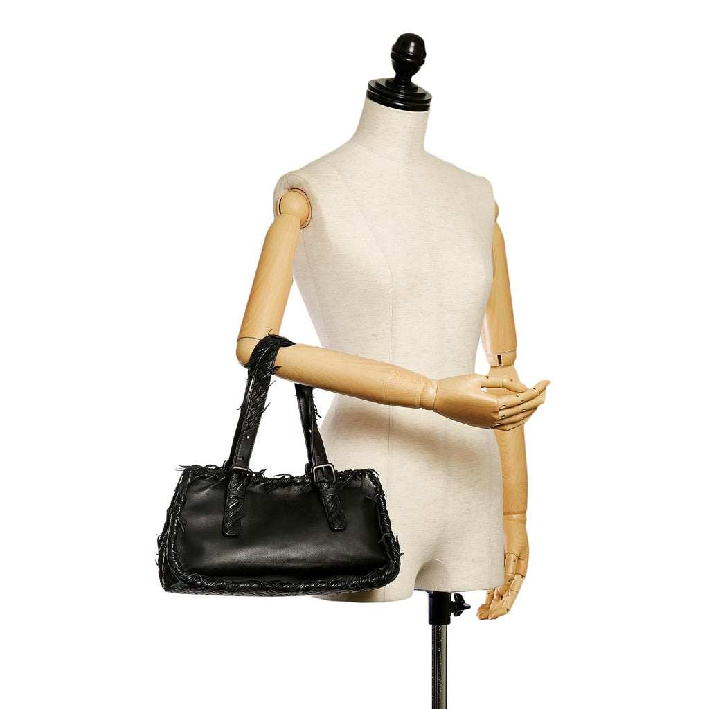 Bottega Veneta Intrecciato Leather Handbag (SHG-34649)