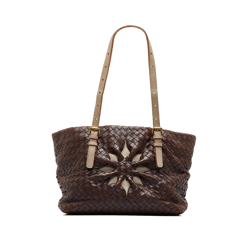 Bottega Veneta Intrecciato Marquise Flower Tote (SHG-8MxBIq)