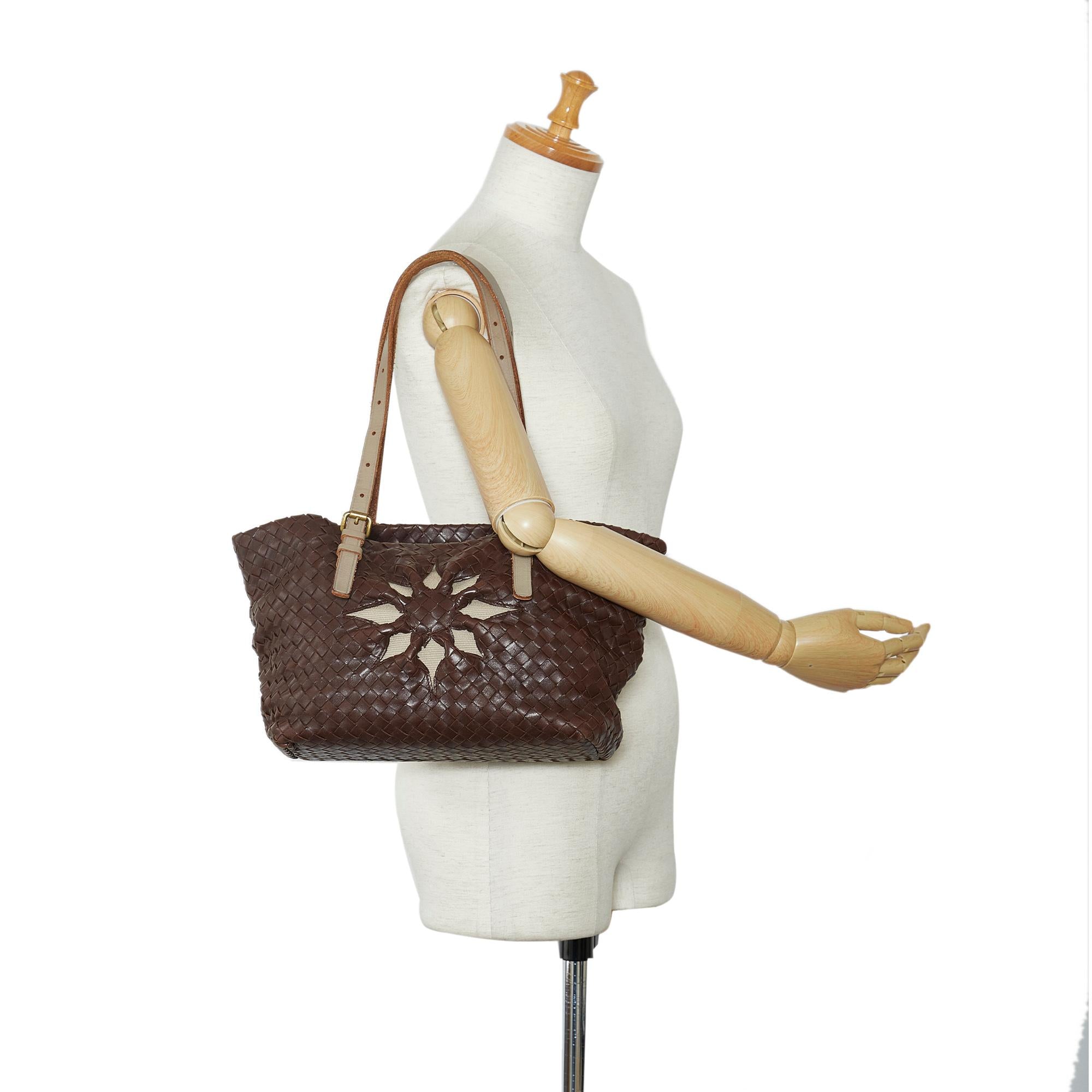 Bottega Veneta Intrecciato Marquise Flower Tote (SHG-8MxBIq)
