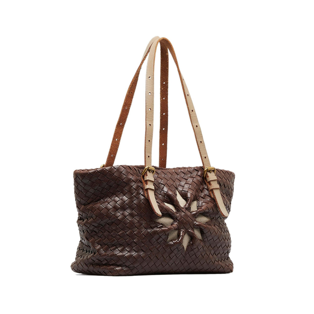 Bottega Veneta Intrecciato Marquise Flower Tote (SHG-8MxBIq)