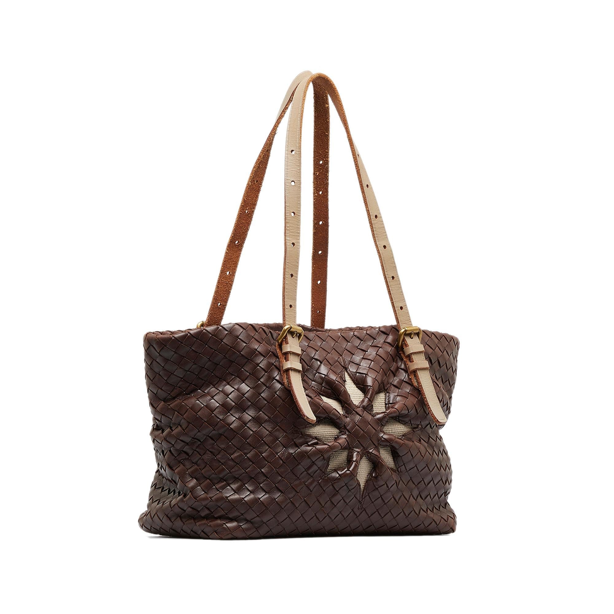 Bottega Veneta Intrecciato Marquise Flower Tote (SHG-8MxBIq)