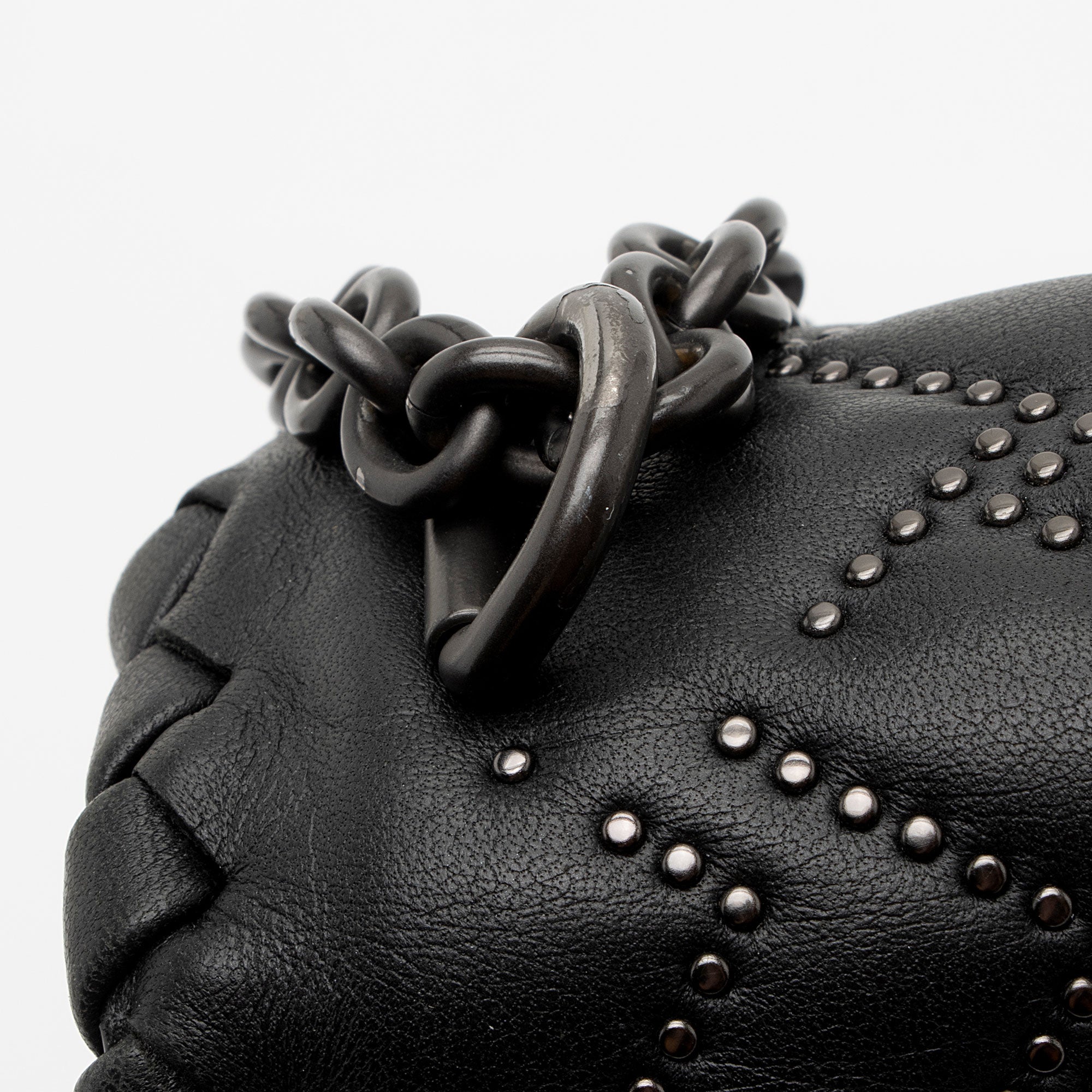 Bottega Veneta Intrecciato Microstud Olimpia Medium Shoulder Bag (SHF-1Fq6ti)