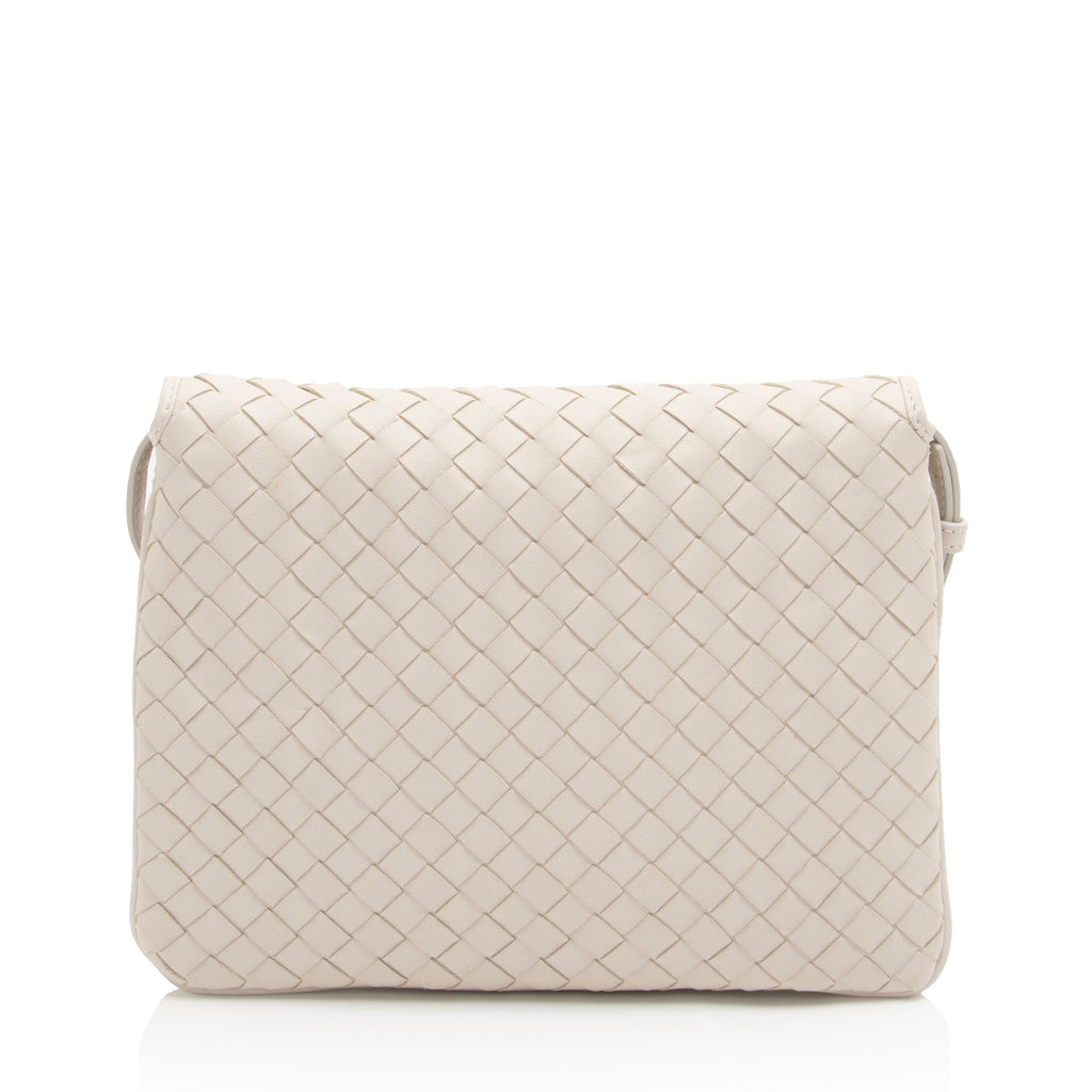 Bottega Veneta Intrecciato Nappa Flap Shoulder Bag (SHF-hDq80J)