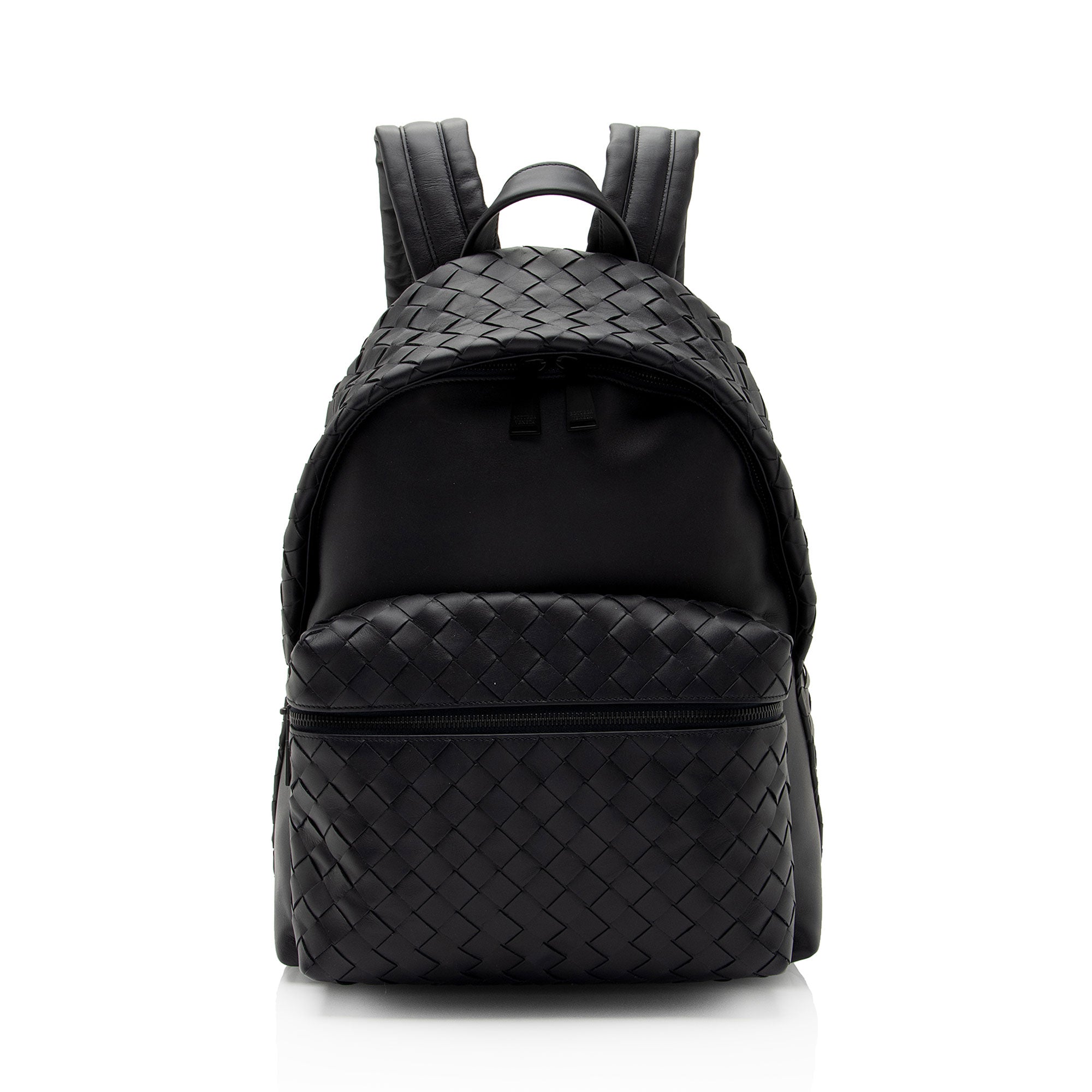 Bottega Veneta Intrecciato Nappa Front Pocket Medium Backpack (SHF-RpBOnW)