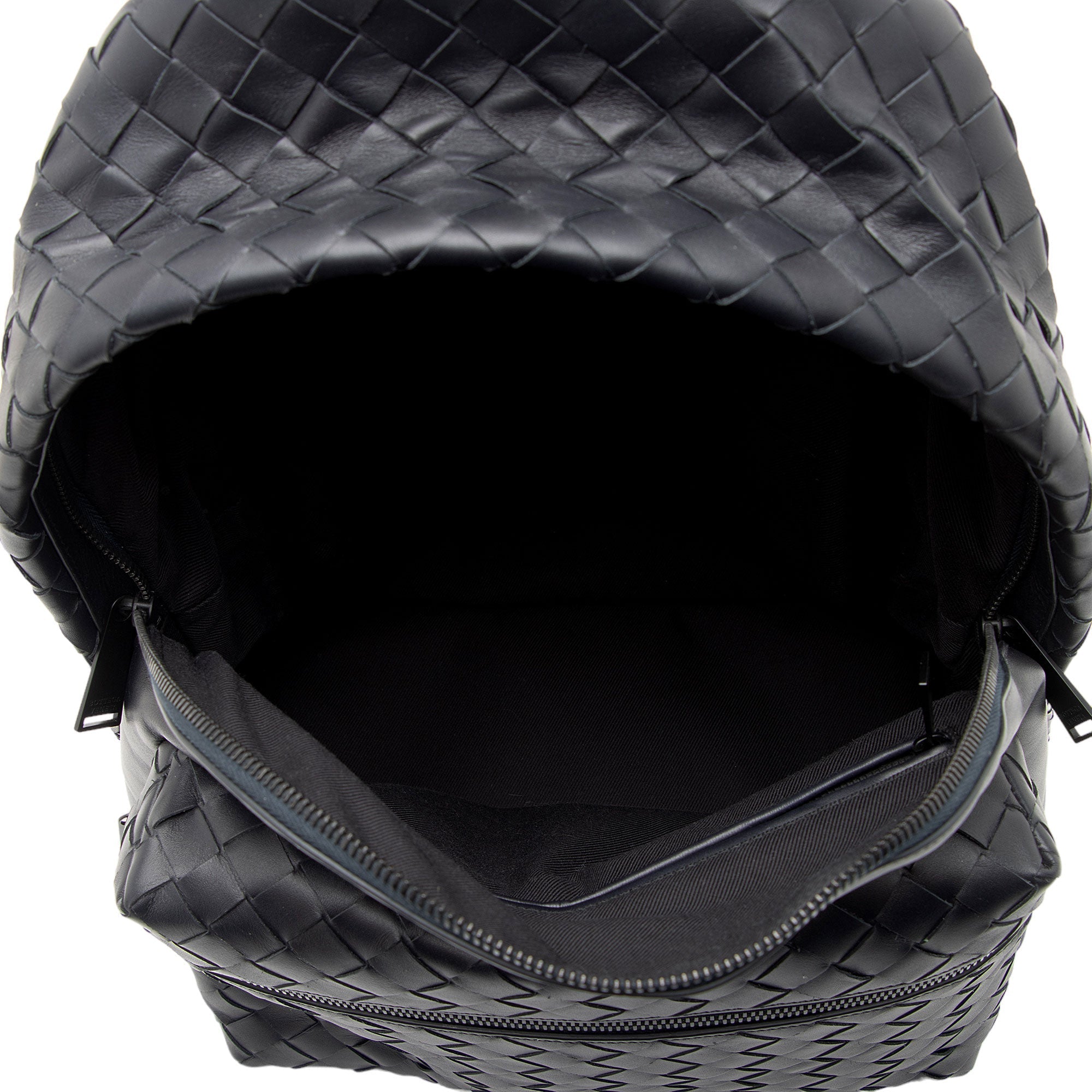 Bottega Veneta Intrecciato Nappa Front Pocket Medium Backpack (SHF-RpBOnW)