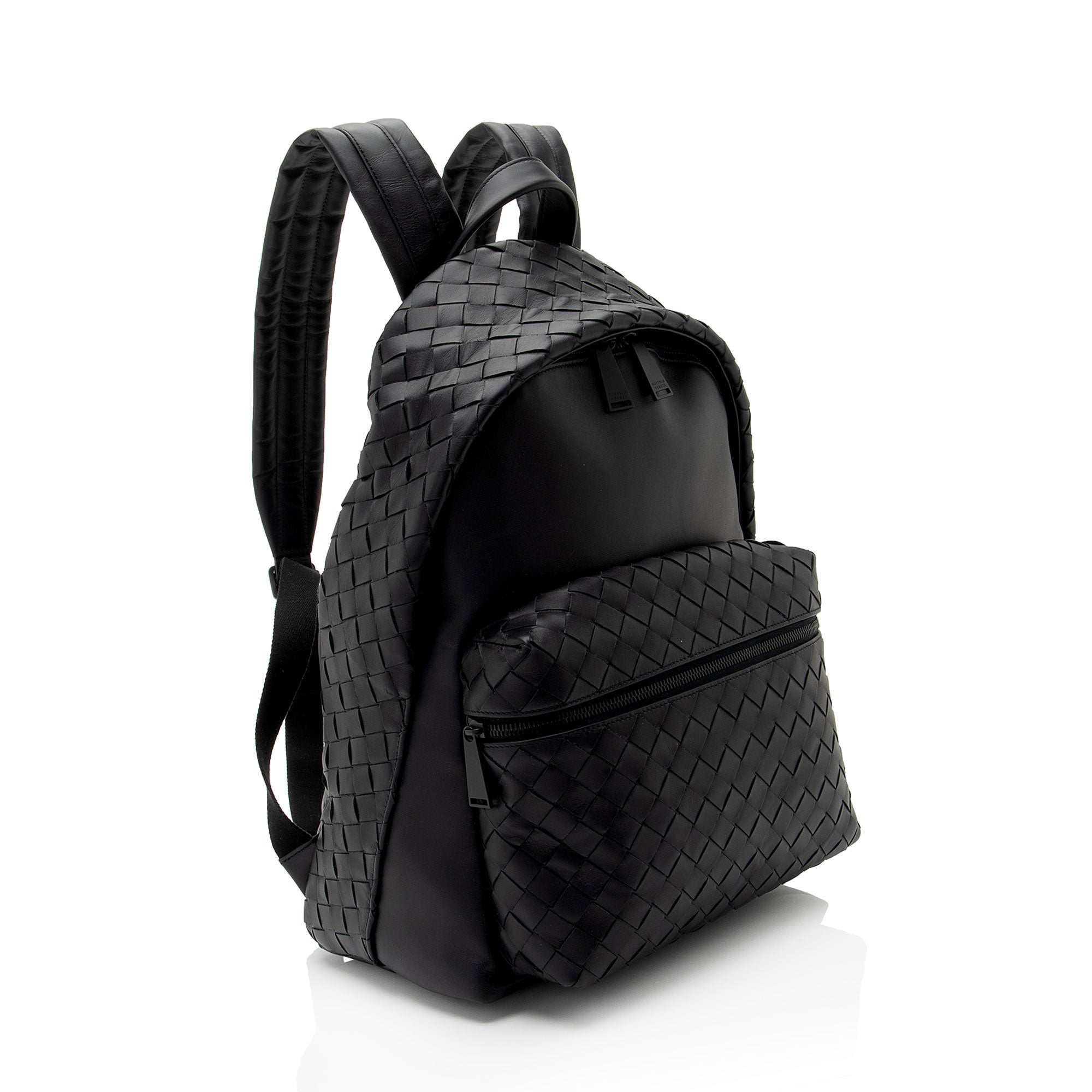 Bottega Veneta Intrecciato Nappa Front Pocket Medium Backpack (SHF-RpBOnW)