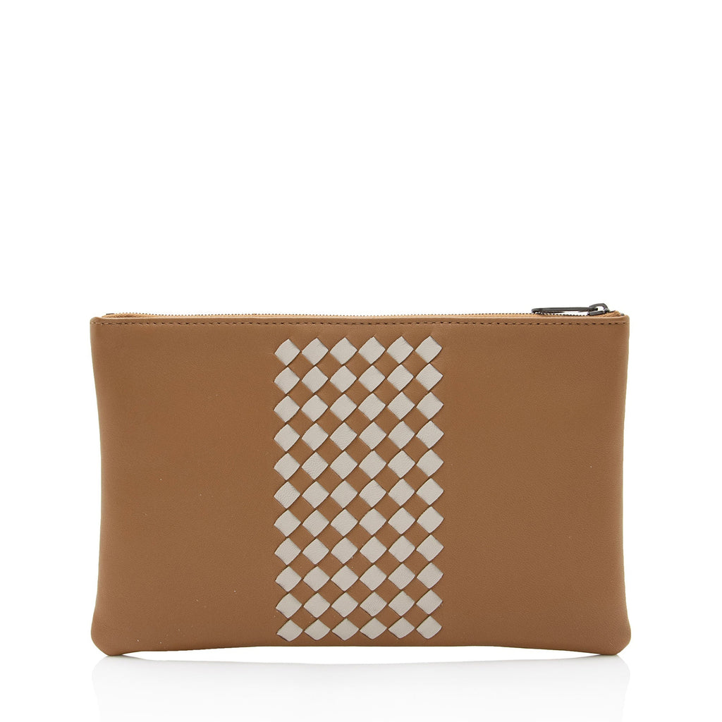 Bottega Veneta Intrecciato Nappa Zip Pouch (SHF-wyJGCB)