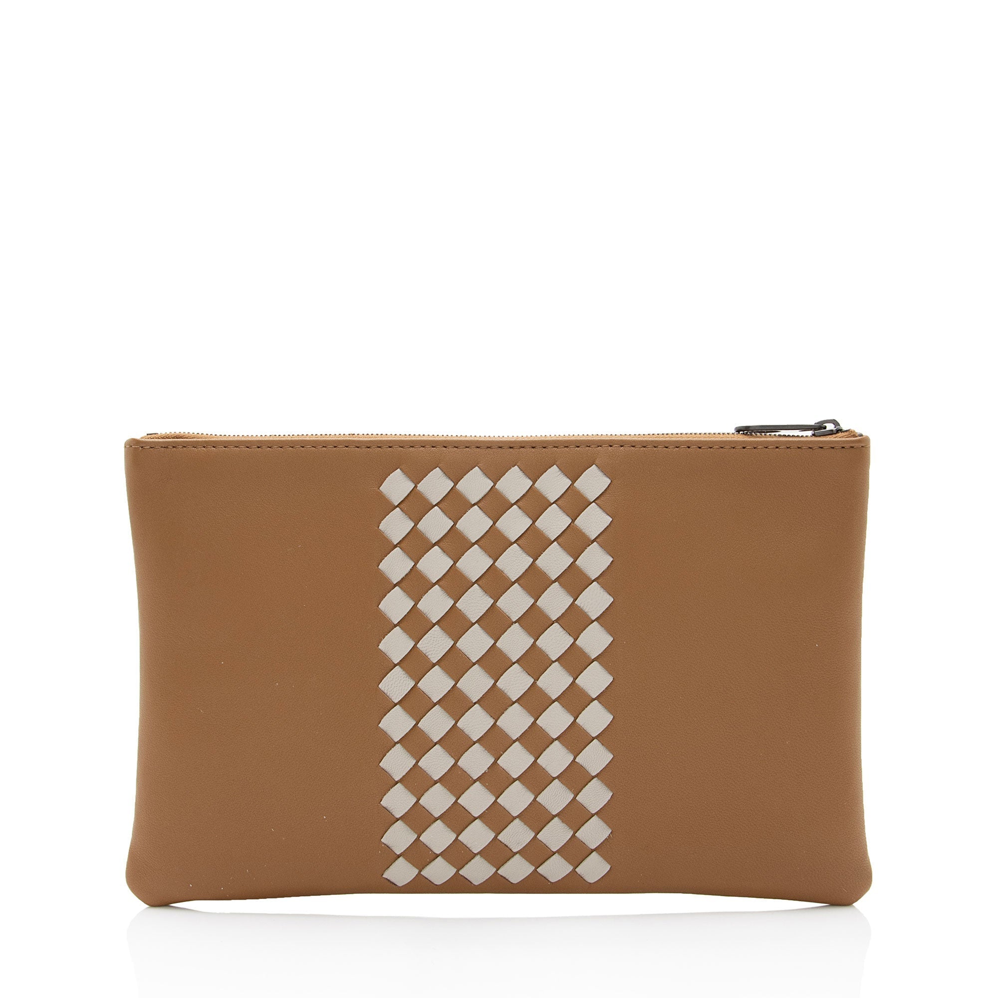 Bottega Veneta Intrecciato Nappa Zip Pouch (SHF-wyJGCB)