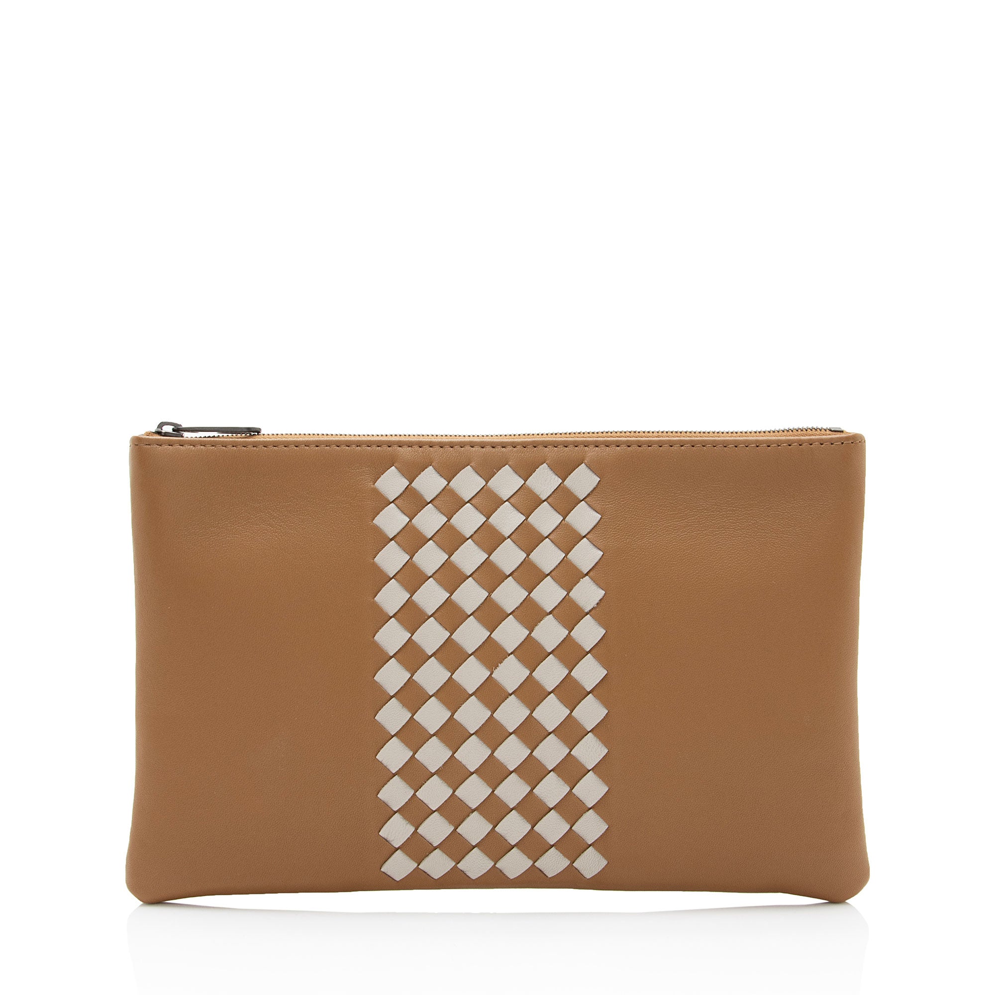 Bottega Veneta Intrecciato Nappa Zip Pouch (SHF-wyJGCB)