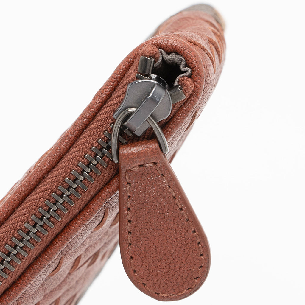 Bottega Veneta Intrecciato Nappa Tricolor Zip Pouch (SHF-y50aov)