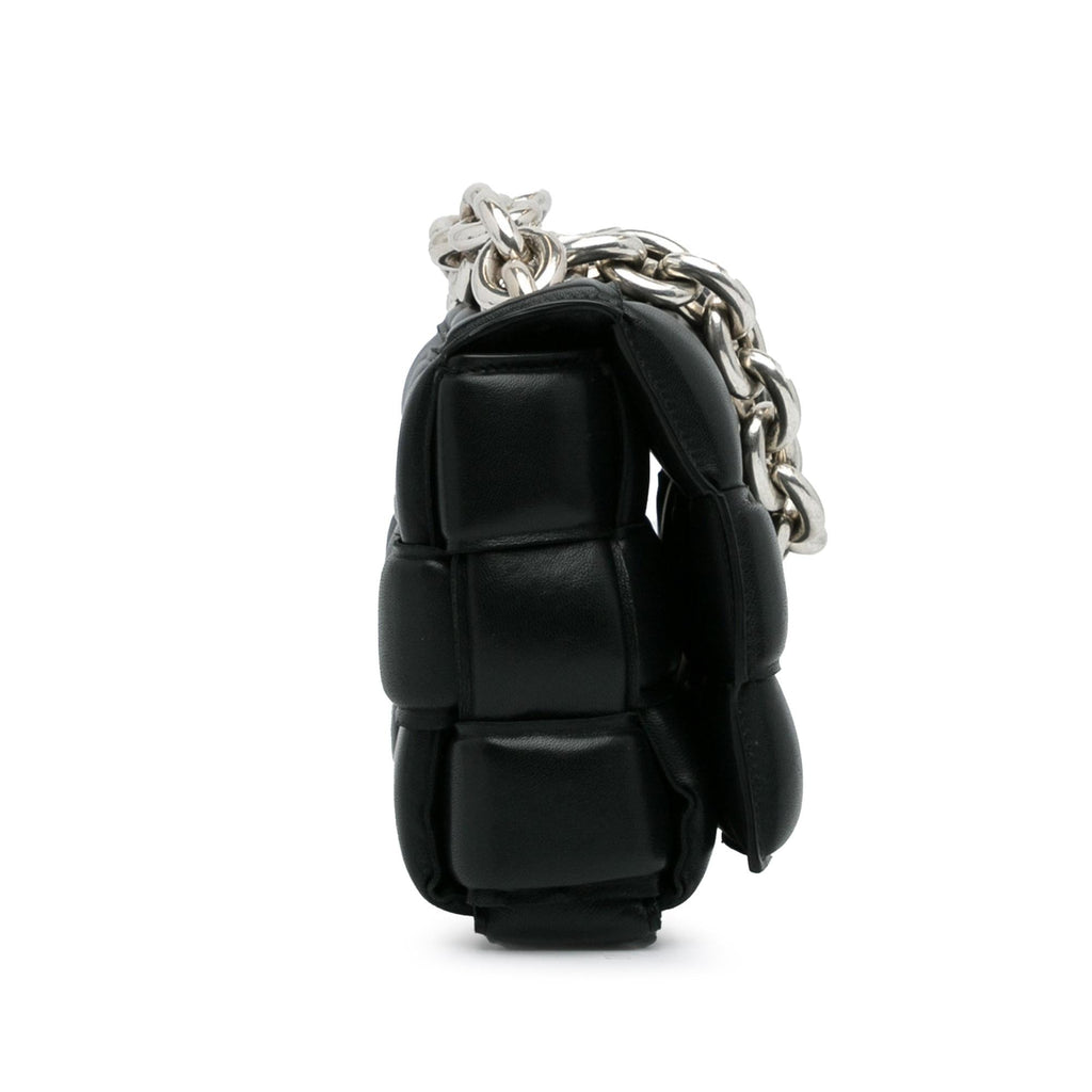 Bottega Veneta Intrecciato Padded Cassette Chain Satchel (SHG-QJfMaM)