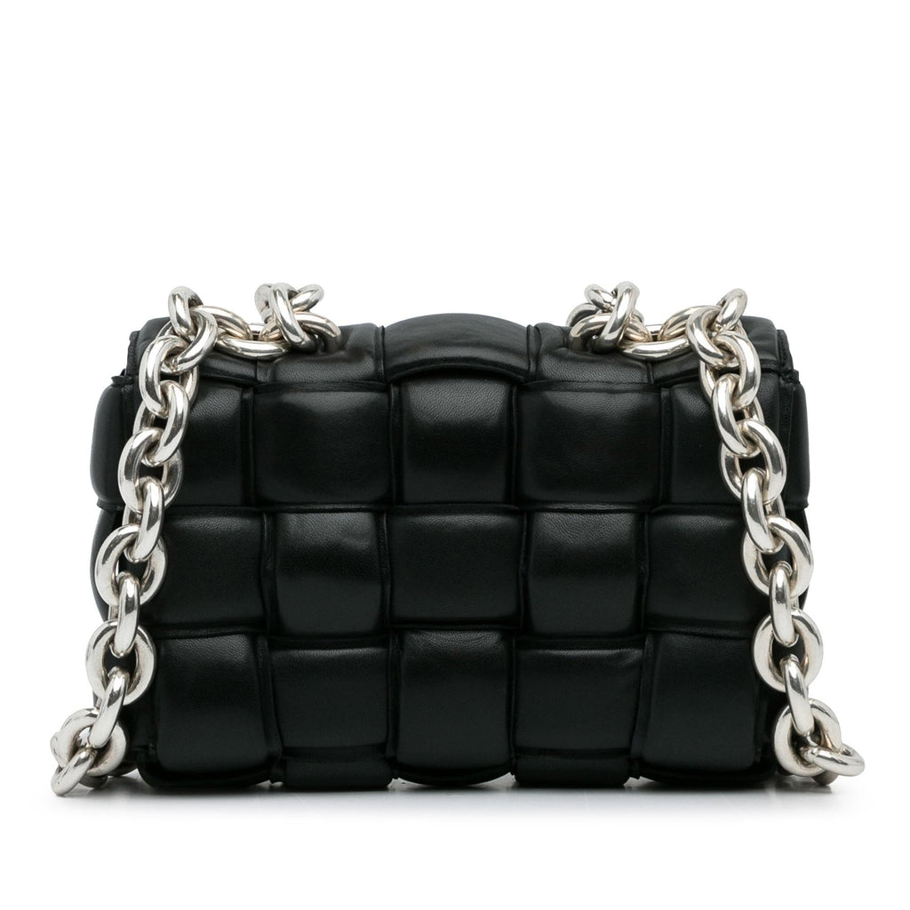 Bottega Veneta Intrecciato Padded Cassette Chain Satchel (SHG-QJfMaM)