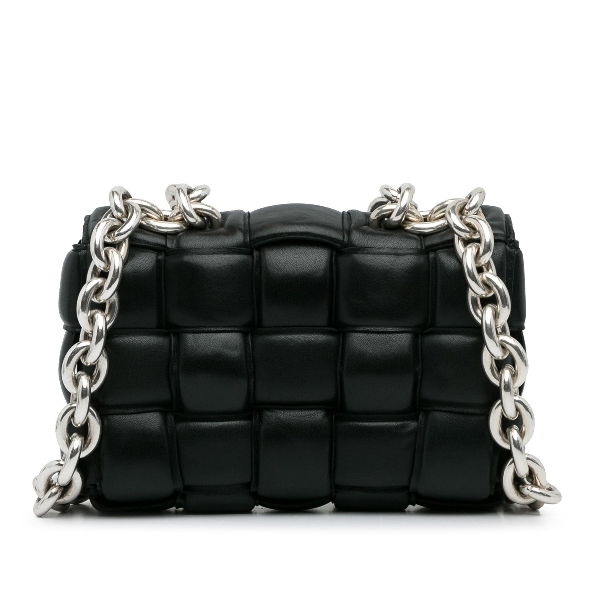 Bottega Veneta Intrecciato Padded Cassette Chain Satchel (SHG-QJfMaM)
