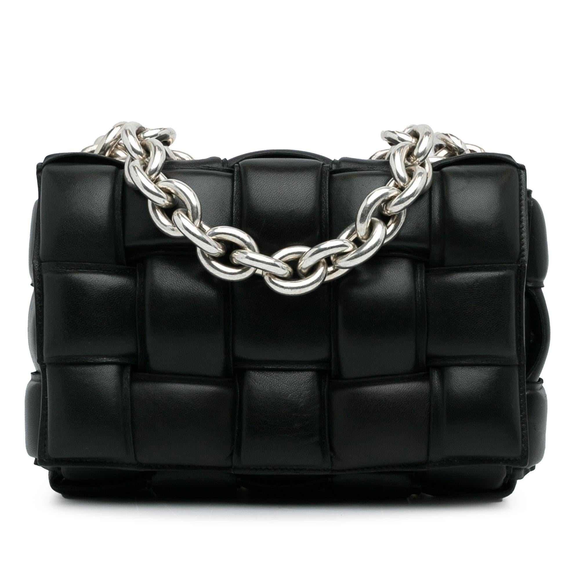 Bottega Veneta Intrecciato Padded Cassette Chain Satchel (SHG-QJfMaM)