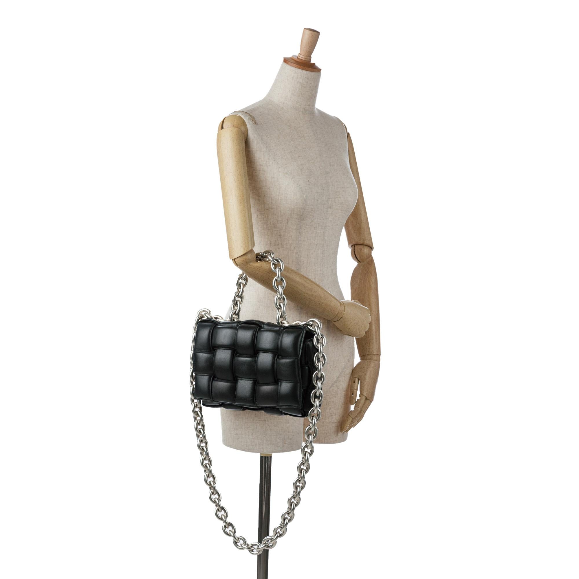 Bottega Veneta Intrecciato Padded Cassette Chain Satchel (SHG-QJfMaM)