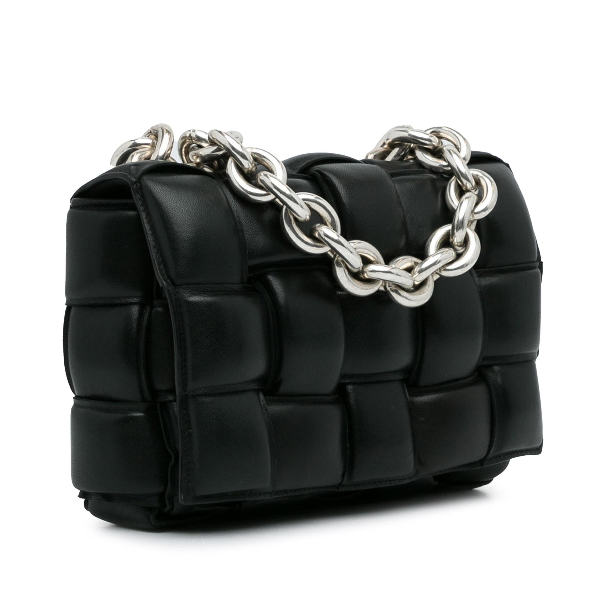 Bottega Veneta Intrecciato Padded Cassette Chain Satchel (SHG-QJfMaM)