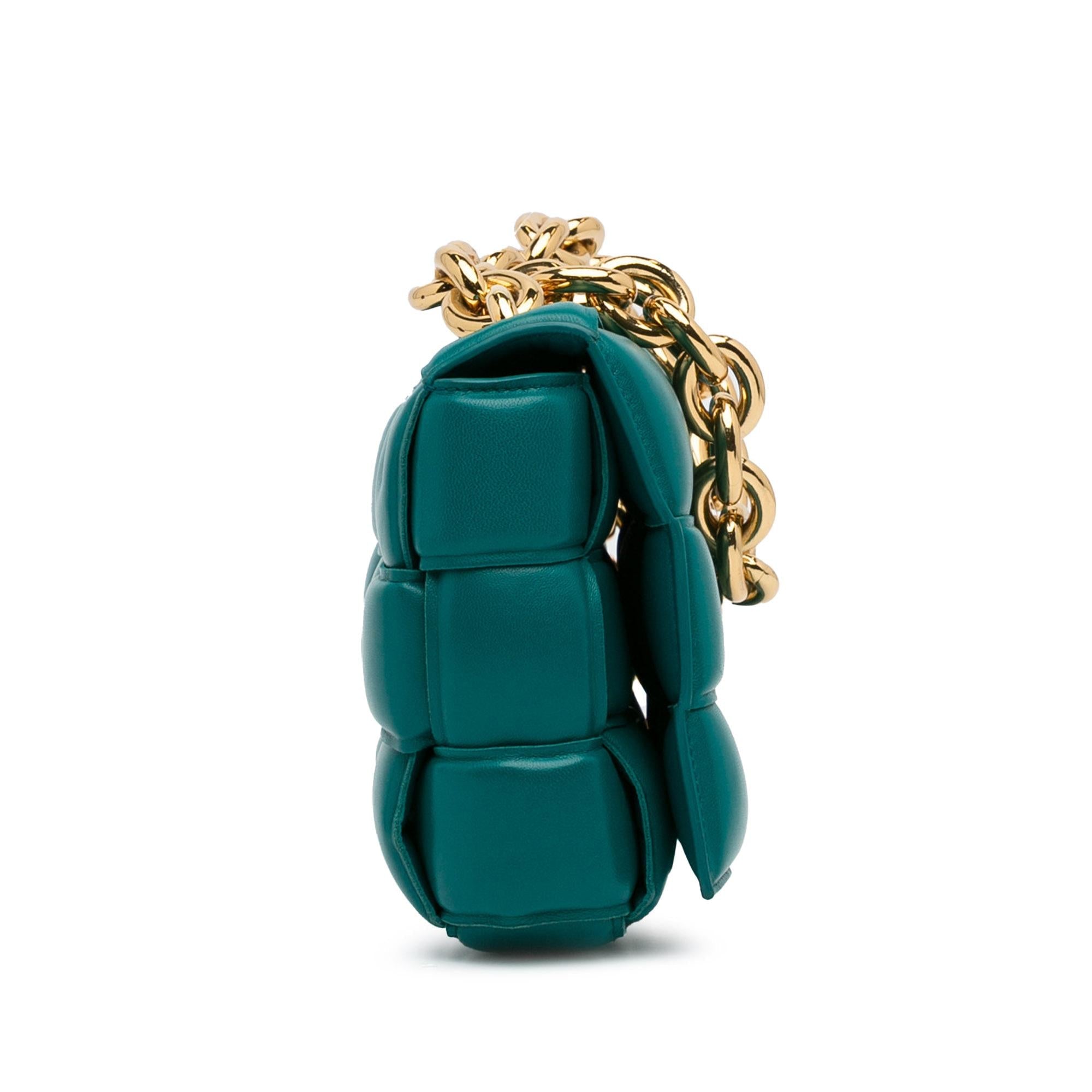 Bottega Veneta Intrecciato Padded Chain Cassette Satchel (SHG-9kIfzC)