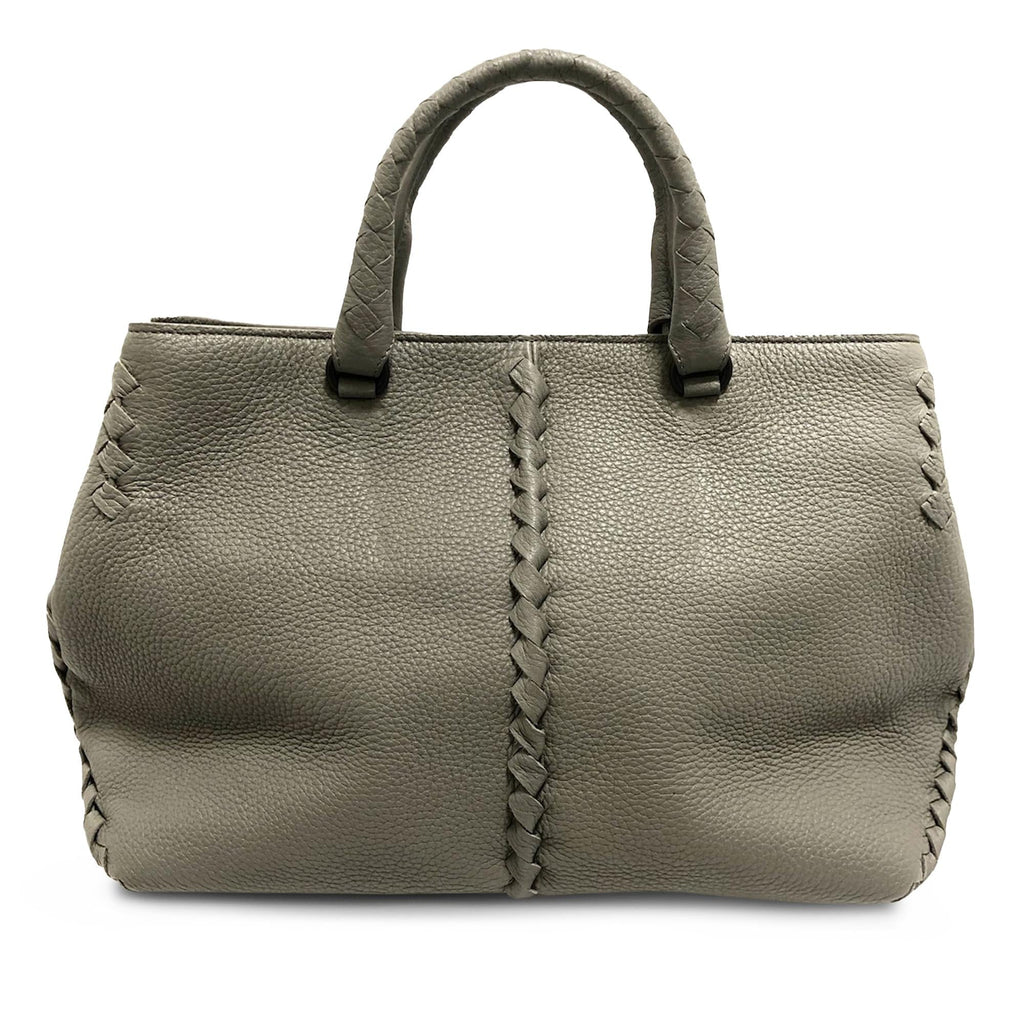 Bottega Veneta Intrecciato Trimmed Cervo Handbag (SHG-3legY7)