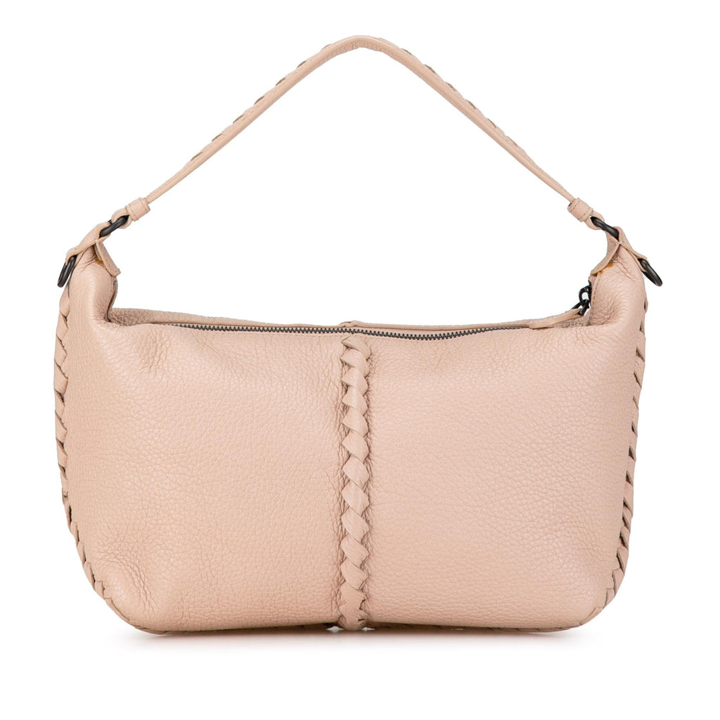 Bottega Veneta Intrecciato-Trimmed Cervo Satchel (SHG-nXWOHX)