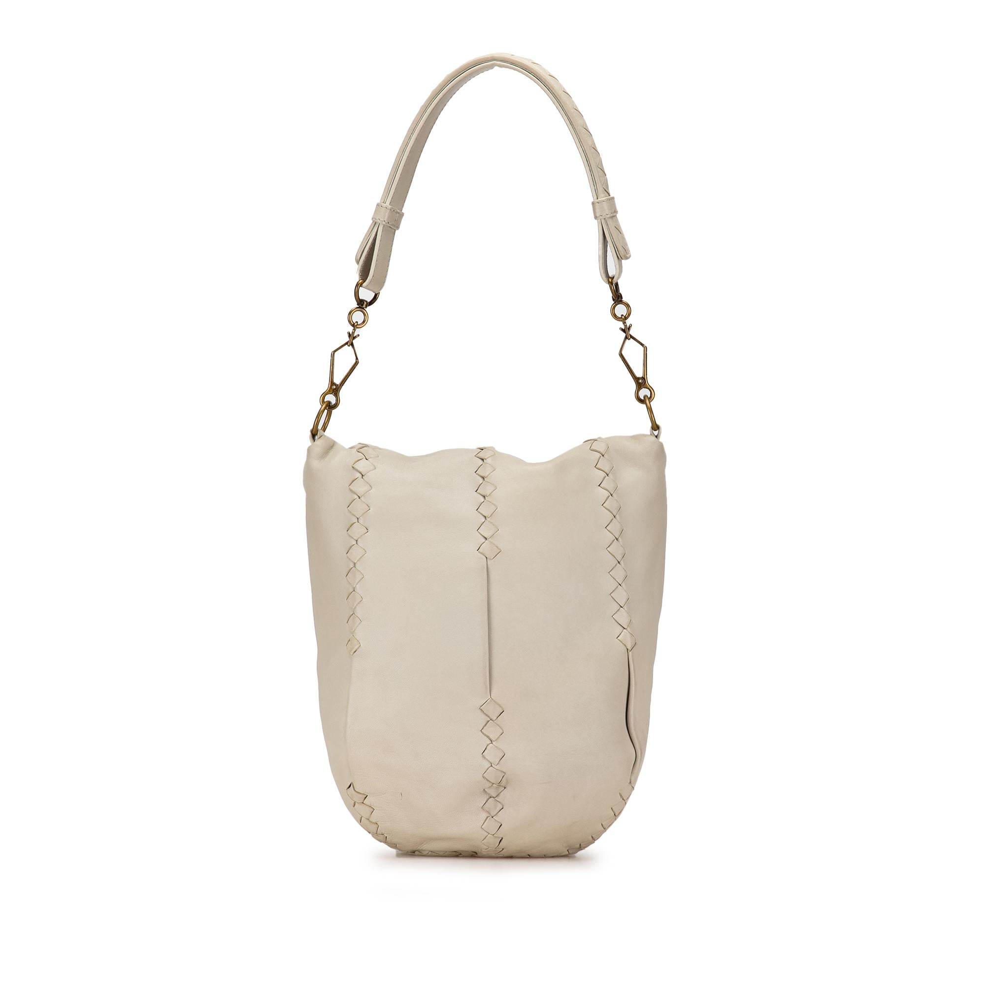 Bottega Veneta Intrecciato-Trimmed Hobo (SHG-Vjy100)