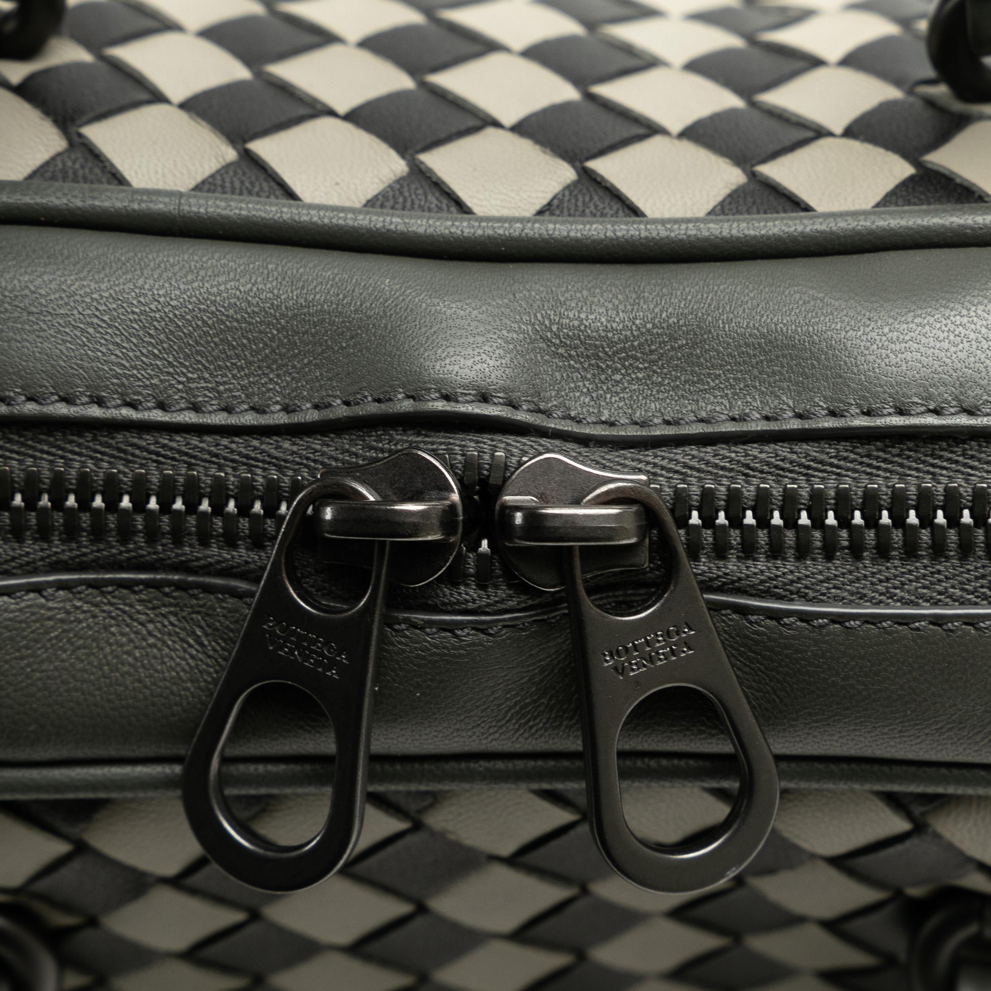 Bottega Veneta Intrecciato-Trimmed Leather Briefcase (SHG-XfagZD)