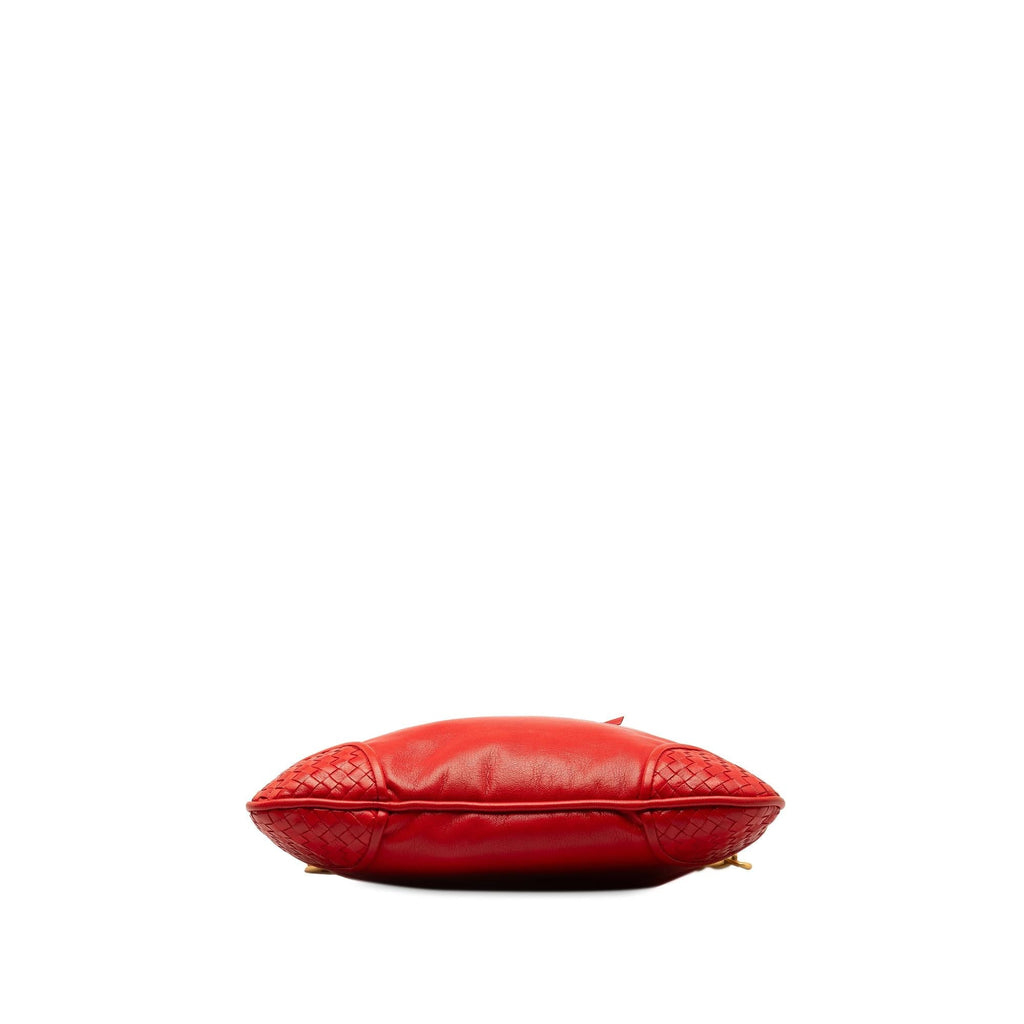 Bottega Veneta Intrecciato Trimmed Leather Shoulder Bag (SHG-3guURJ)