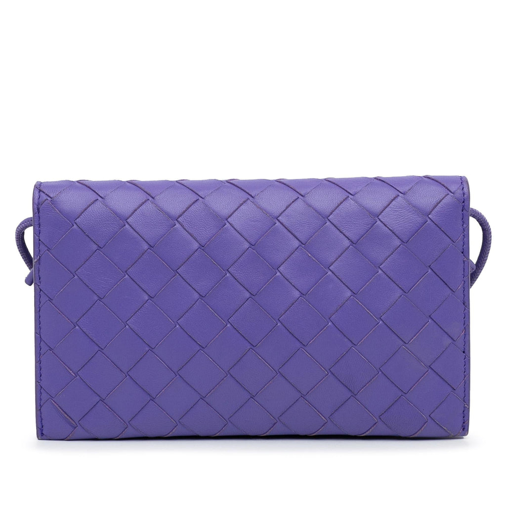 Bottega Veneta Intrecciato Wallet On Strap (SHG-Ar4xk5)