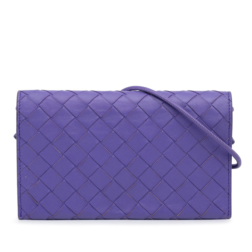Bottega Veneta Intrecciato Wallet On Strap (SHG-Ar4xk5)
