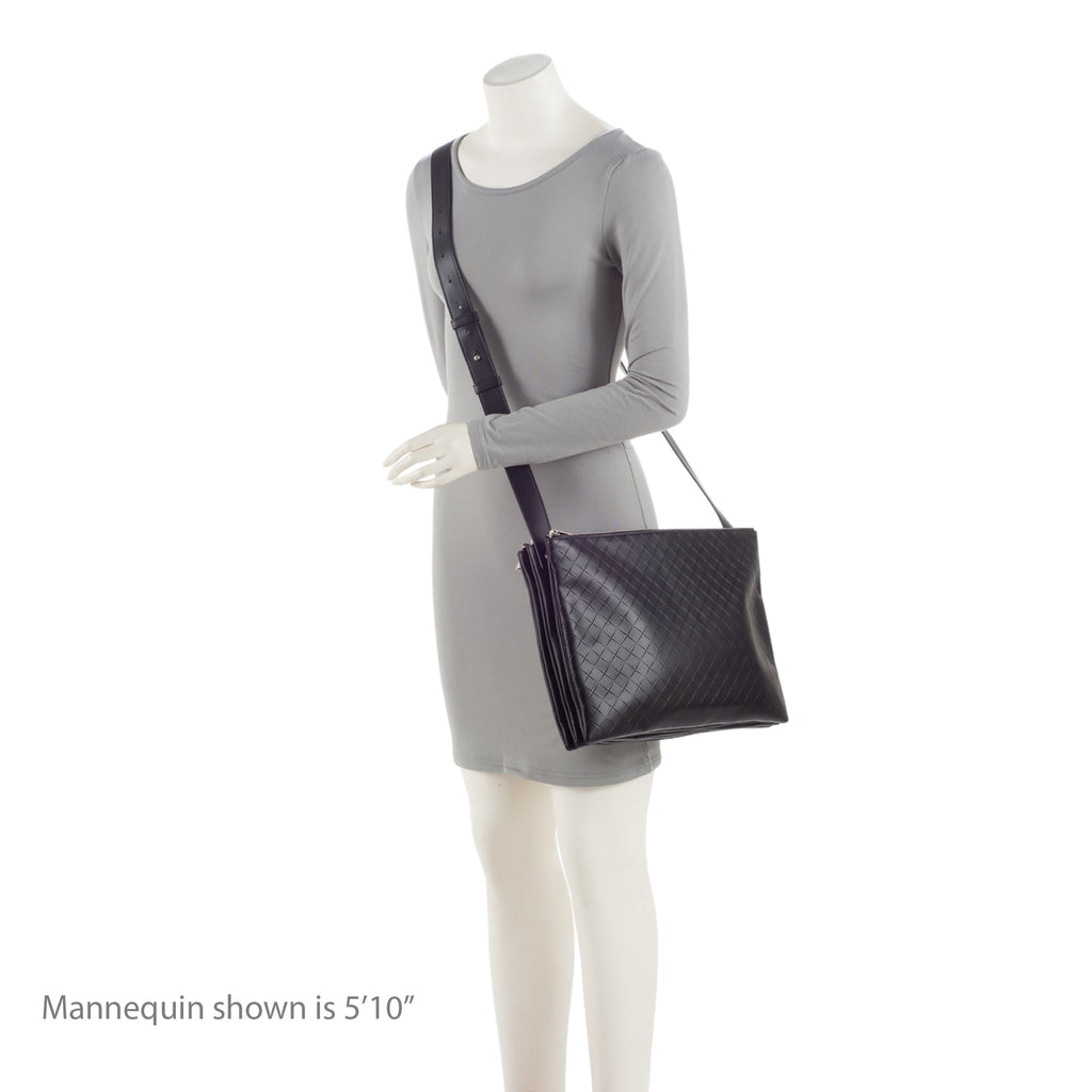 Bottega Veneta Intrecciomirage Nappa Triple Zip Maxi Messenger (SHF-Jn9MKL)