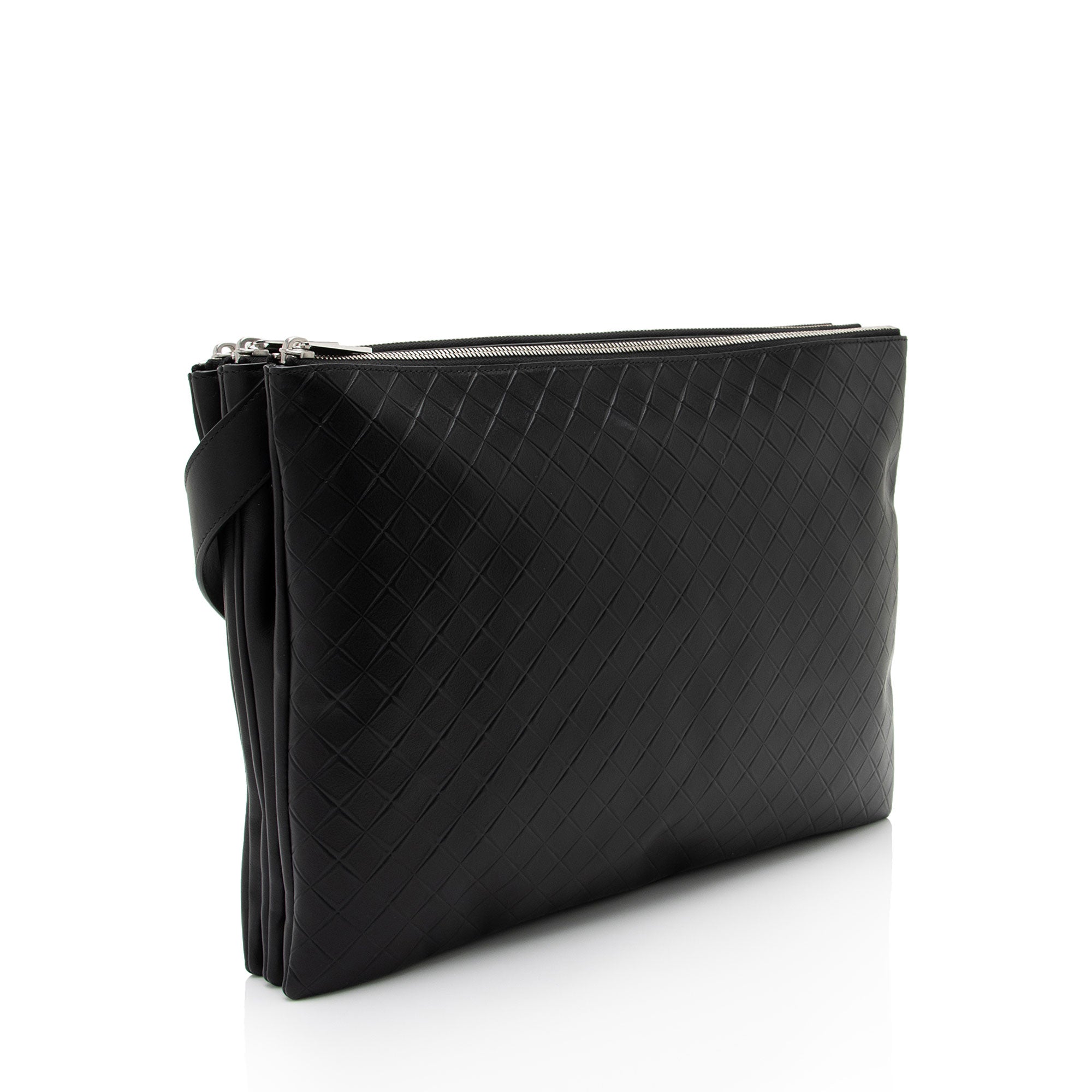 Bottega Veneta Intrecciomirage Nappa Triple Zip Maxi Messenger (SHF-Jn9MKL)
