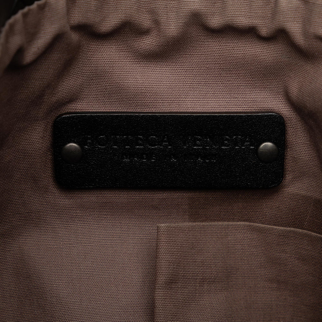 Bottega Veneta Intrecciomirage Trimmed Canvas Tote (SHG-OeLhp5)